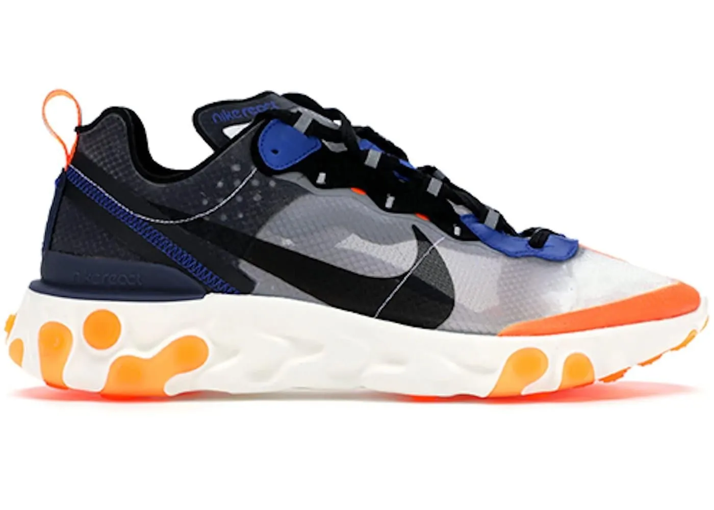 Product image for Nike React Element 87 Thunder Blue/Total Orange - 9 - New - OSI