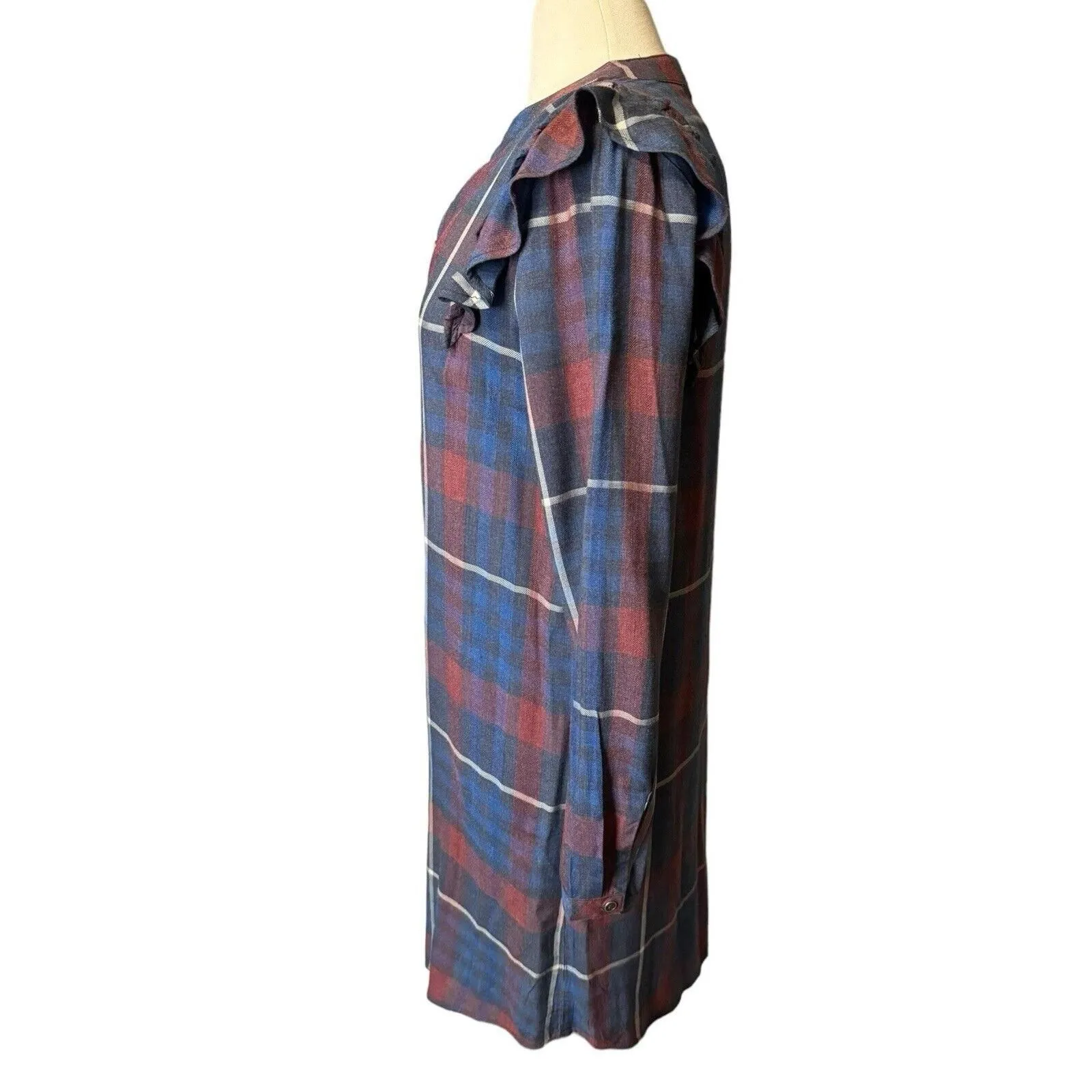 Anthropologie Cloth & Stone Shirt Dress Small Long Sleeve Plaid  Whatnot:  Shop, Sell, Connect