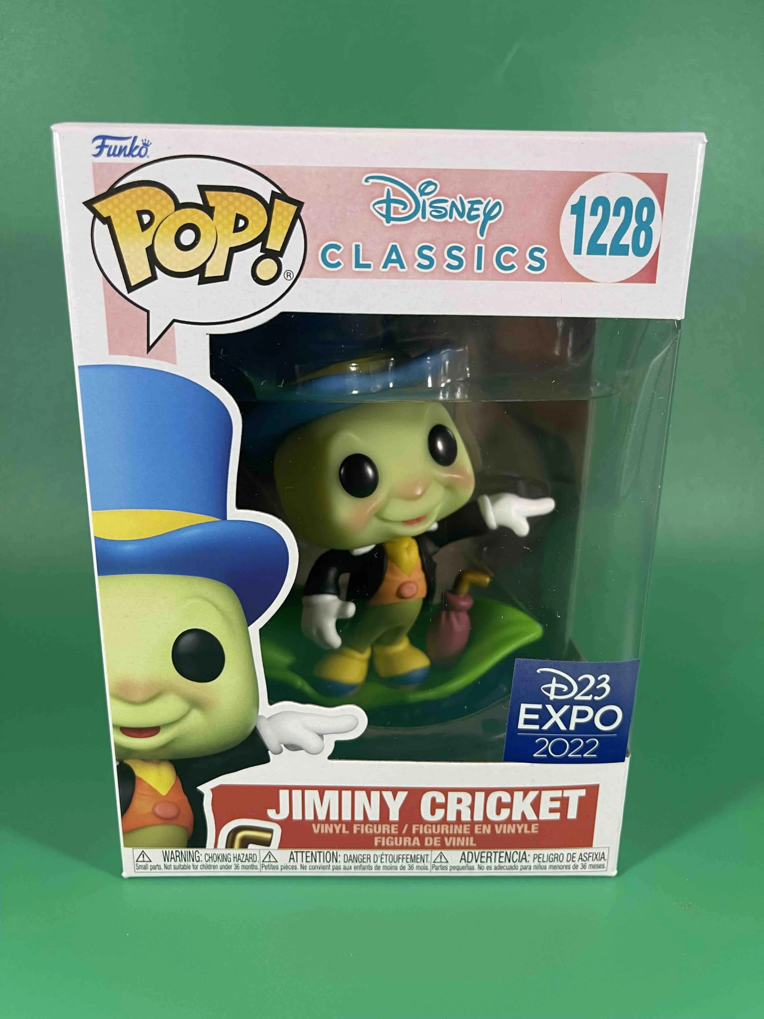 Product image for Funko Pop! Disney Classic: Jiminy Cricket #1228 (D23 Expo Exclusive)