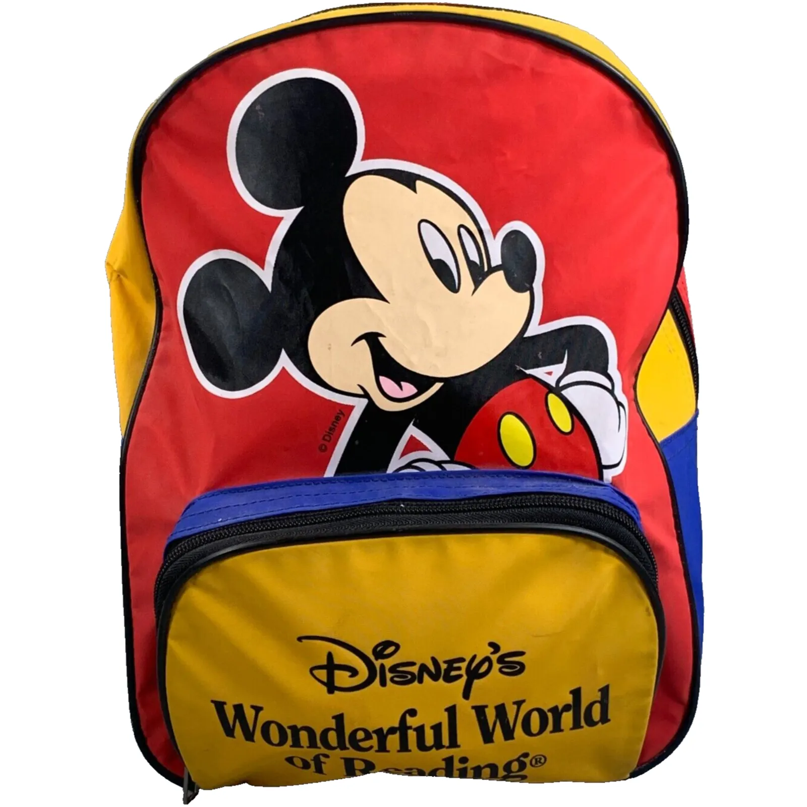 Vintage Disney Mickey Mouse Backpack Wonderful World of Reading 