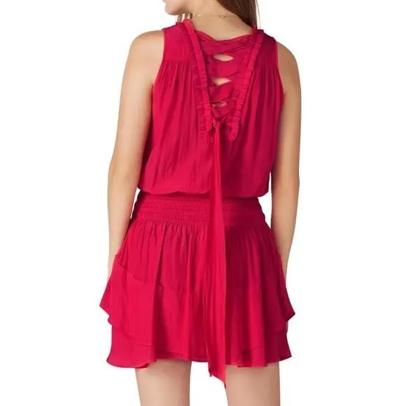 Ramy Brook Ella Hot Pink Sleeveless Lace Up Mini Dress  Whatnot: Shop,  Sell, Connect