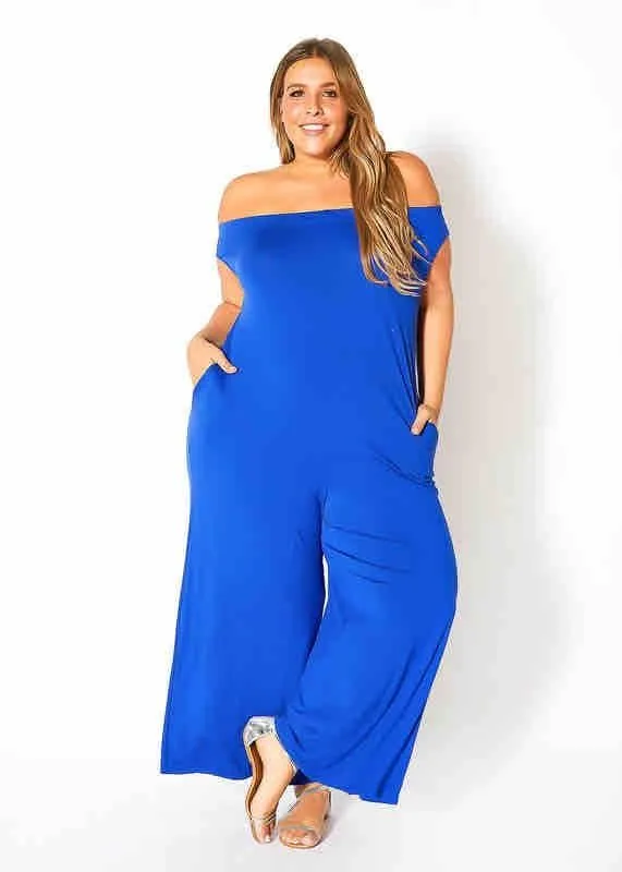 Product image for Off Shoulder Wide Leg Jupsuit