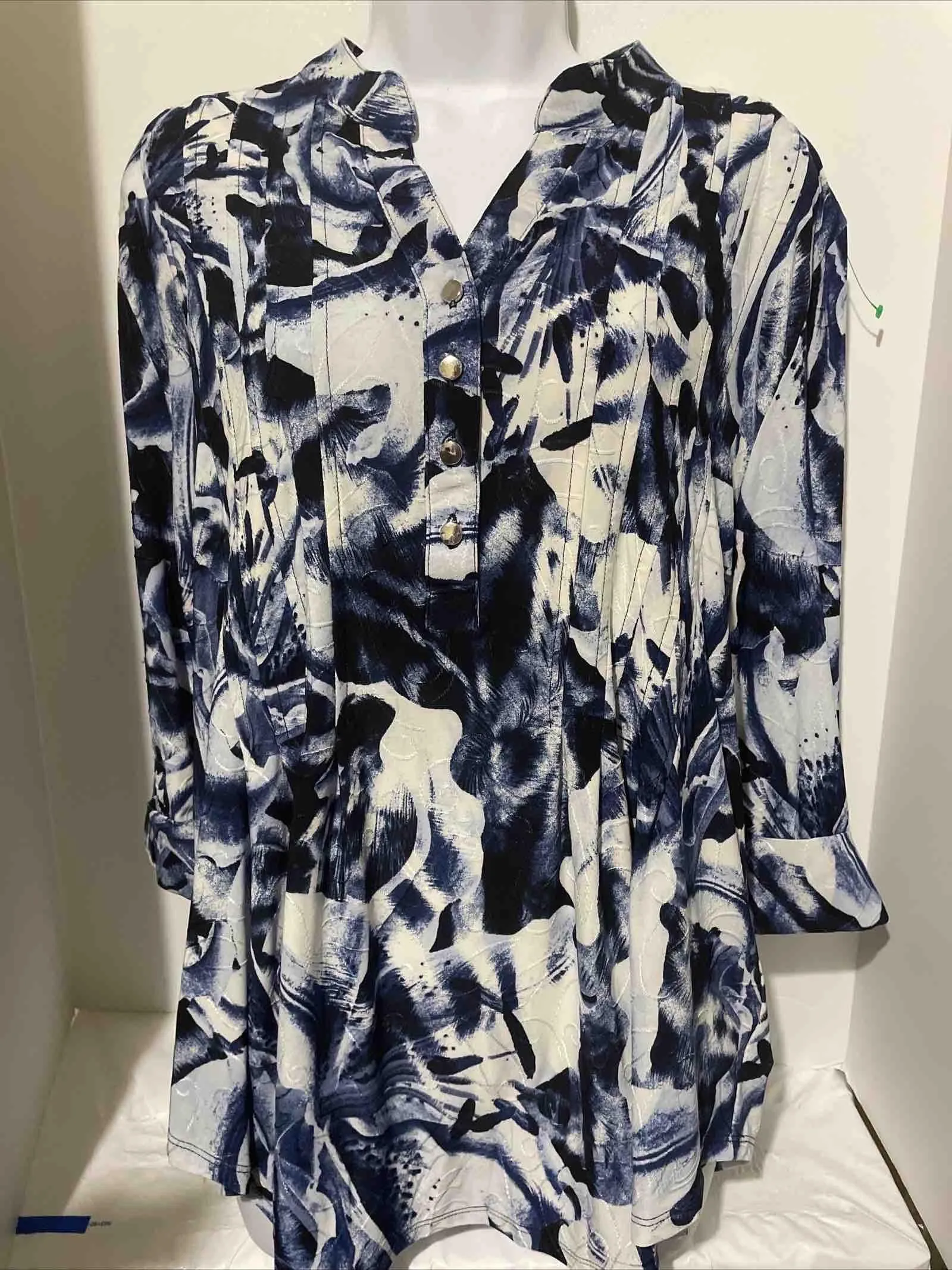 Product image for New Directions Womens XL blue long sleeves top shirt pullover