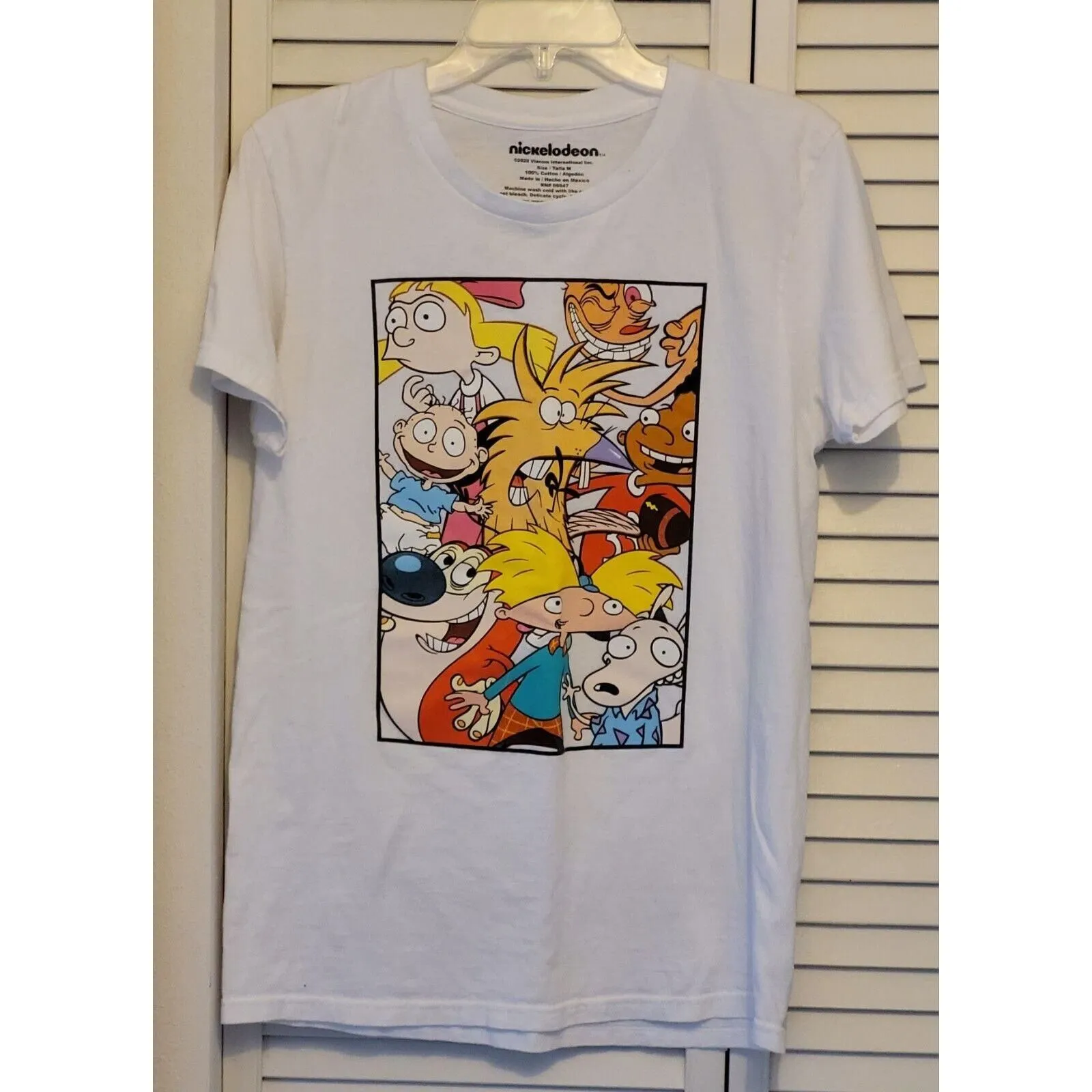 Product image for Men's M Nickelodeon 2020 Graphic T-Shirt Rugrats, Hey Arnold, Ren And Stimpy