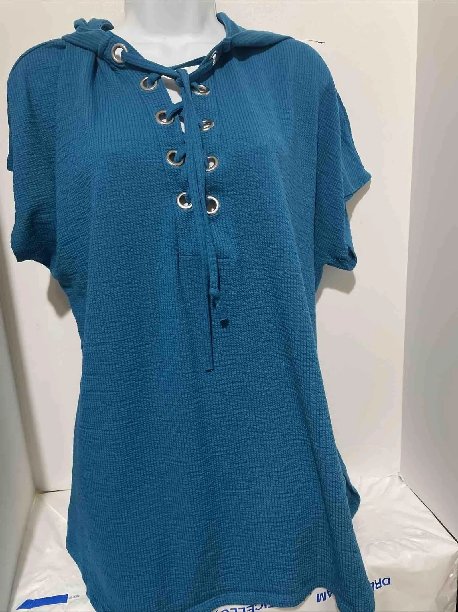 Product image for Time and Tru  L shirt with a hoody top sweater for women pullover short sleeves