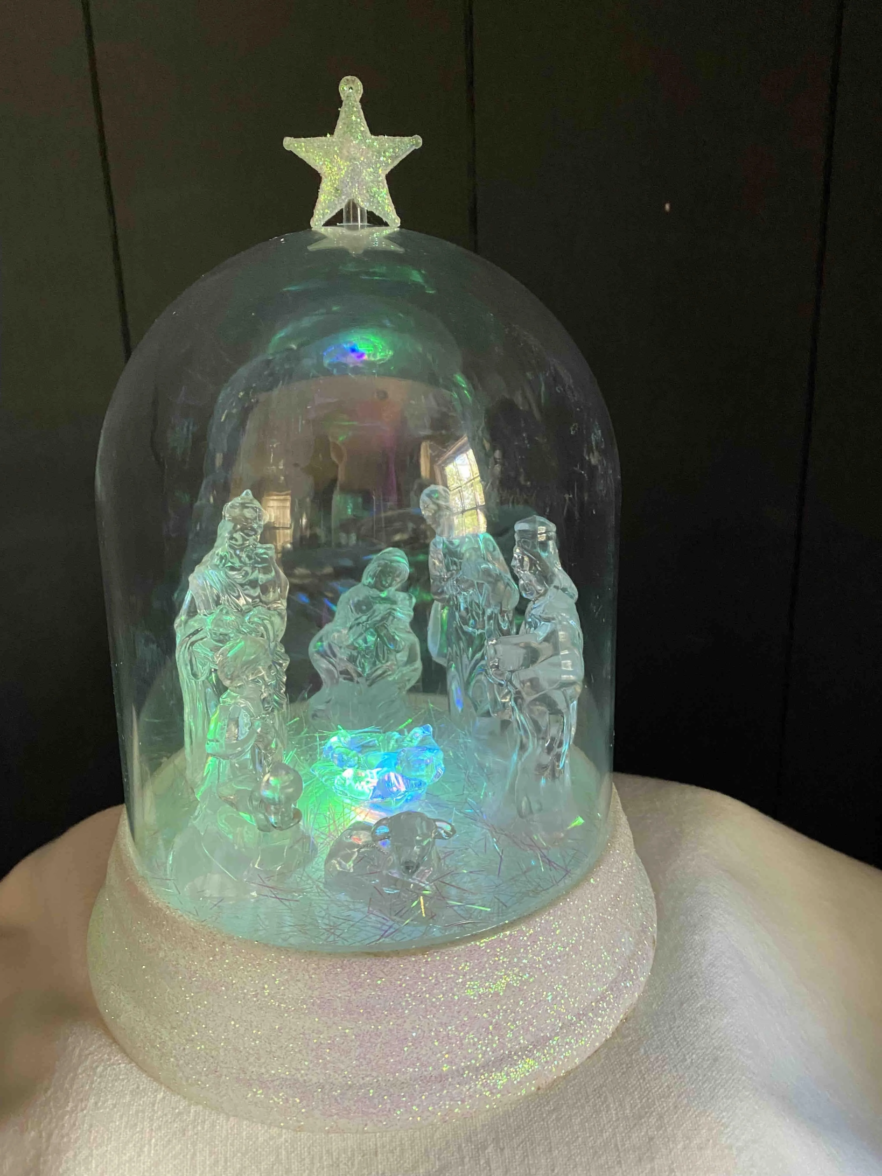 Product image for Led cloche nativity 