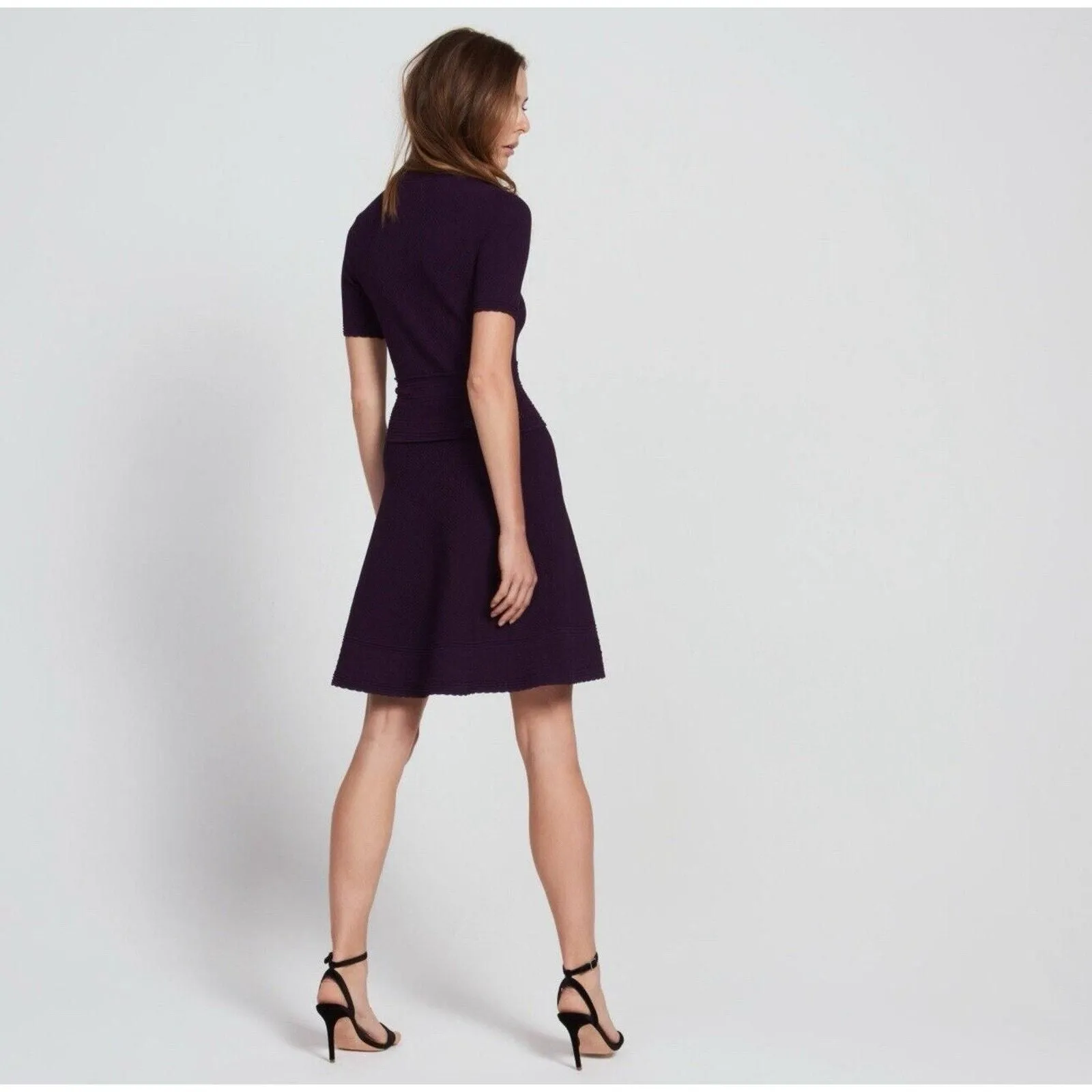 Sandro PARIS Elasticated knit dress textured Knitted Skater size 36 2 4 6   Whatnot: Shop, Sell, Connect