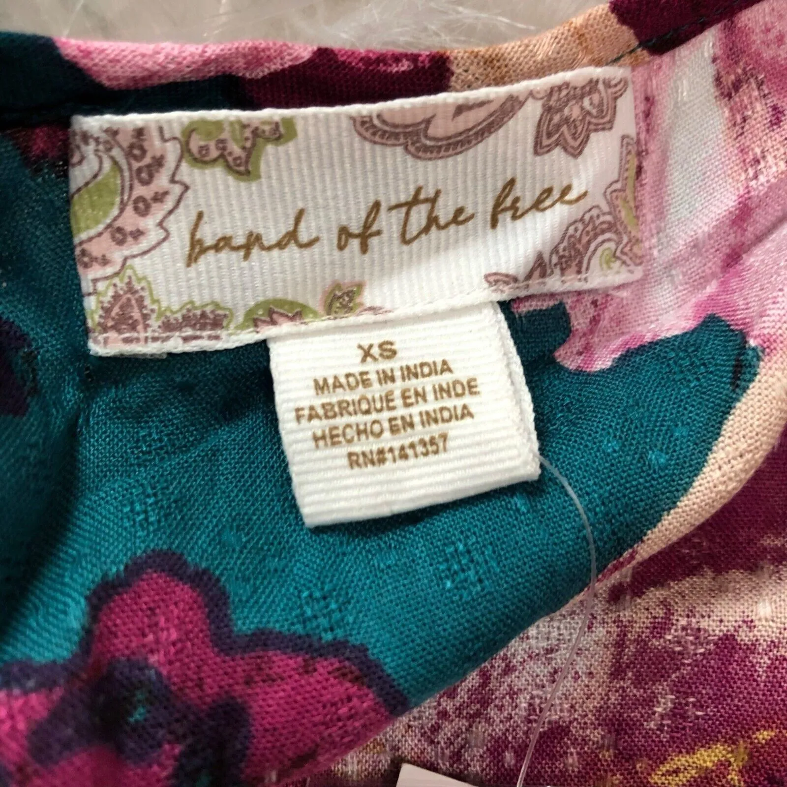 Band Of The Free Women's Floral Wrap Maxi Dress XS Teal & Burgundy NWT   Whatnot: Shop, Sell, Connect