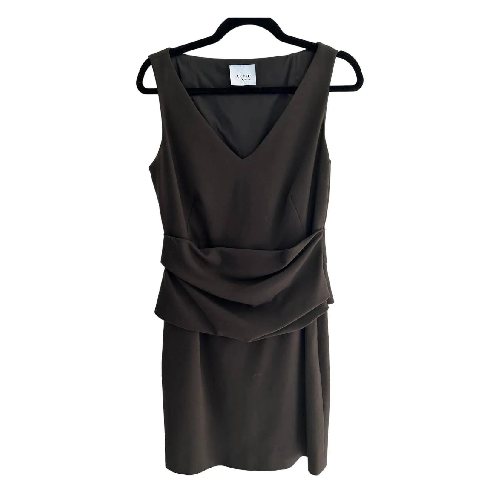 akris punto black dress Akris Punto Smocked Flounce-Hem Sleeveless Dress, Black, Women's, 10 main image 1