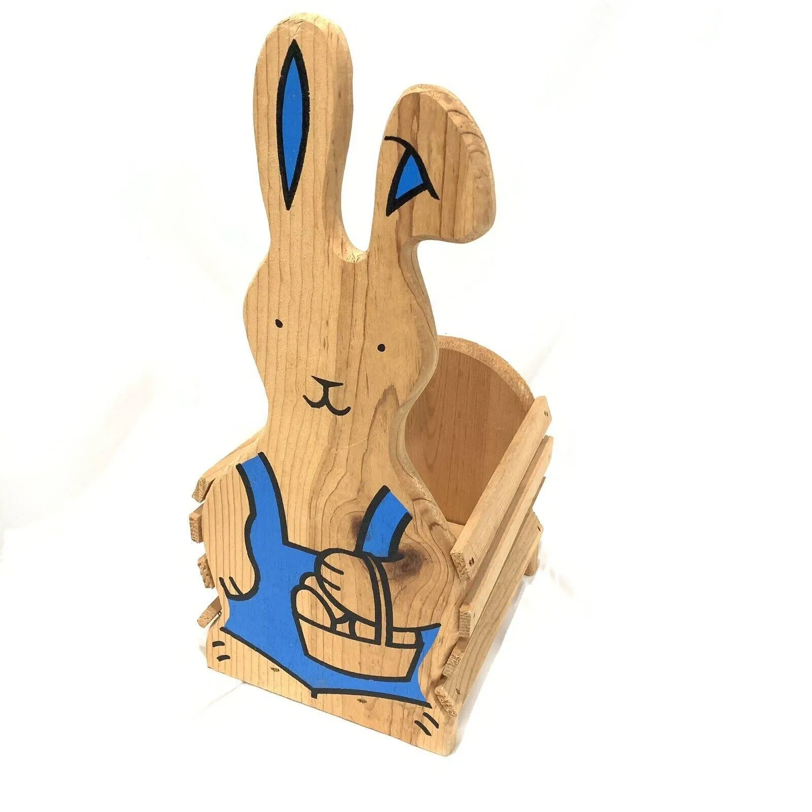 Product image for Carmel Wood Products Rabbit Box Crate Children's Decor Kids Book Storage Bunny