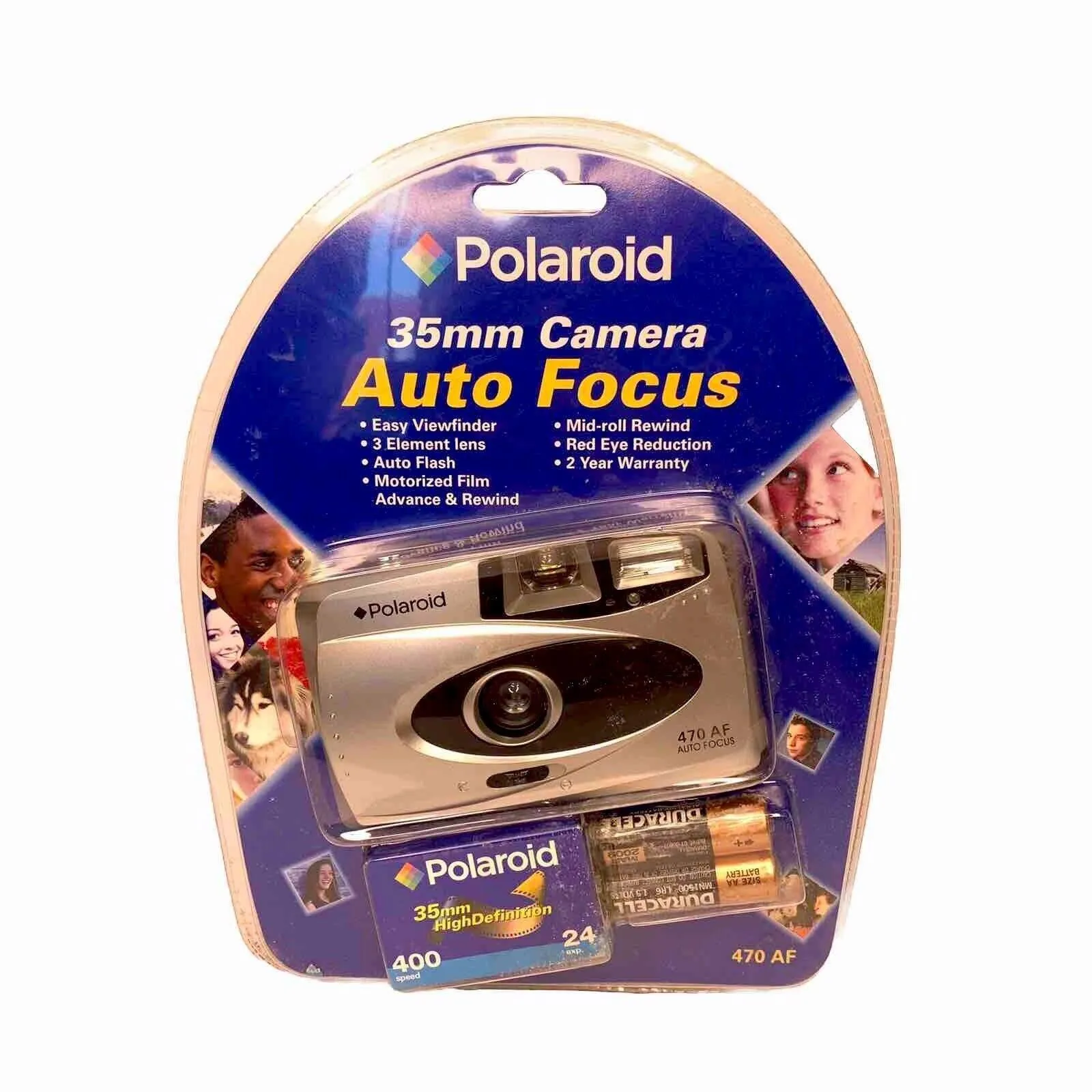 Product image for Vintage Polaroid 470 AF Auto Focus 35mm Camera NEW In package Film Included 90s