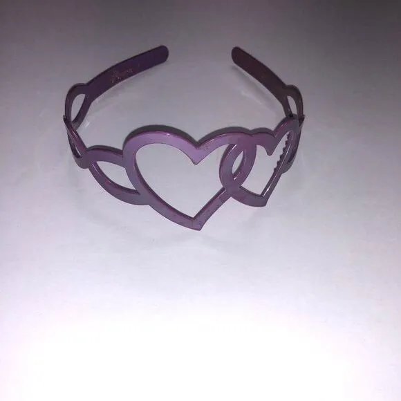 Product image for Purple Hearts One Size Plastic Headband For Kids