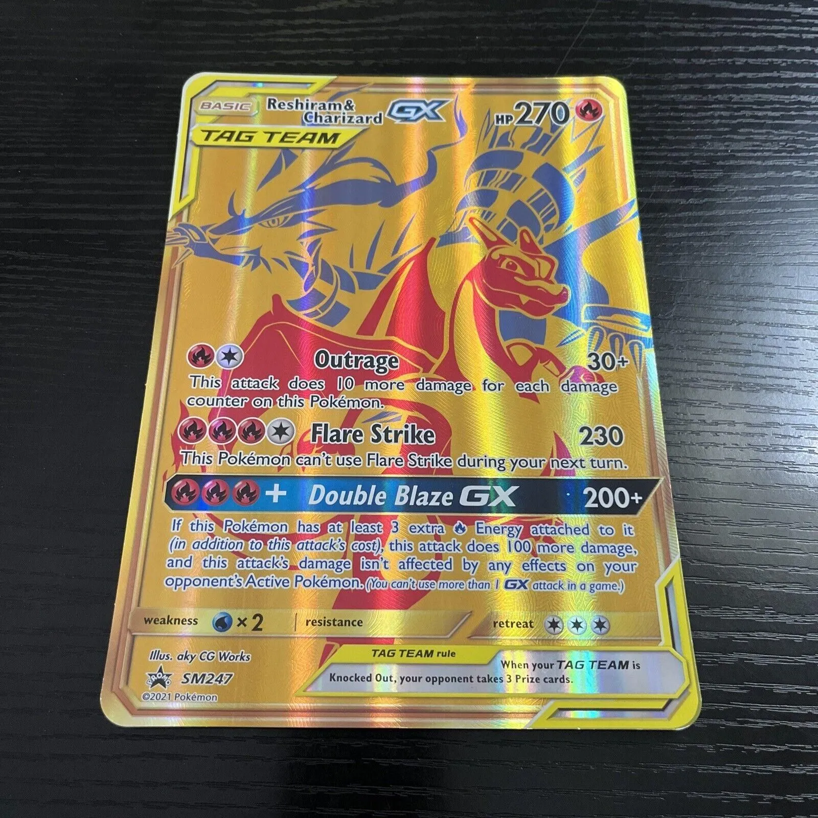 Reshiram & Charizard GX SM247 Tag Team Promo JUMBO OVERSIZED Pokemon Card!   Whatnot: Shop, Sell, Connect