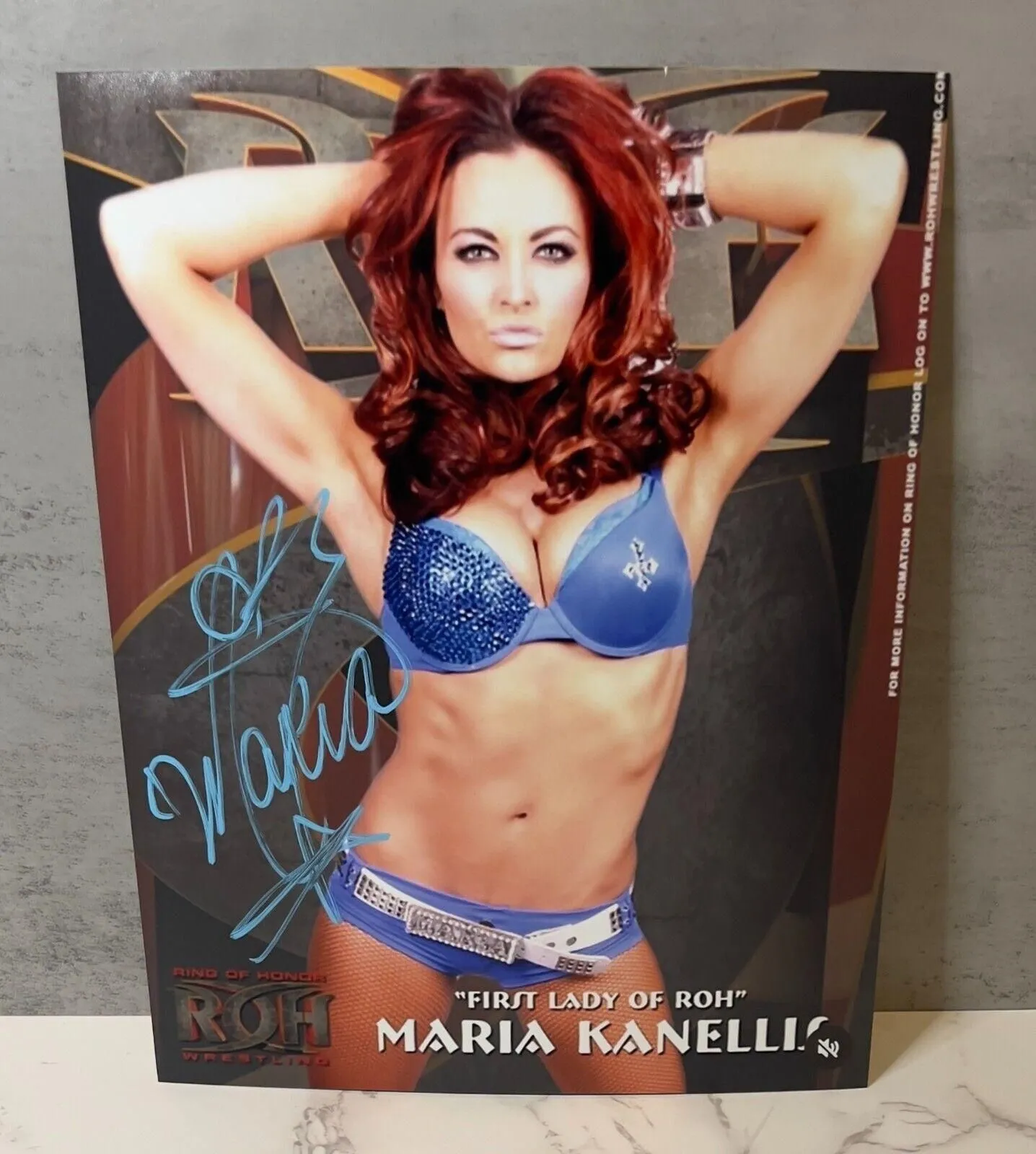 Maria Kanellis Sexy Blue Gear Signed Autograph 8x10 WWE TNA AEW WCW ROH NXT  ECW · Whatnot: Shop, Sell, Connect