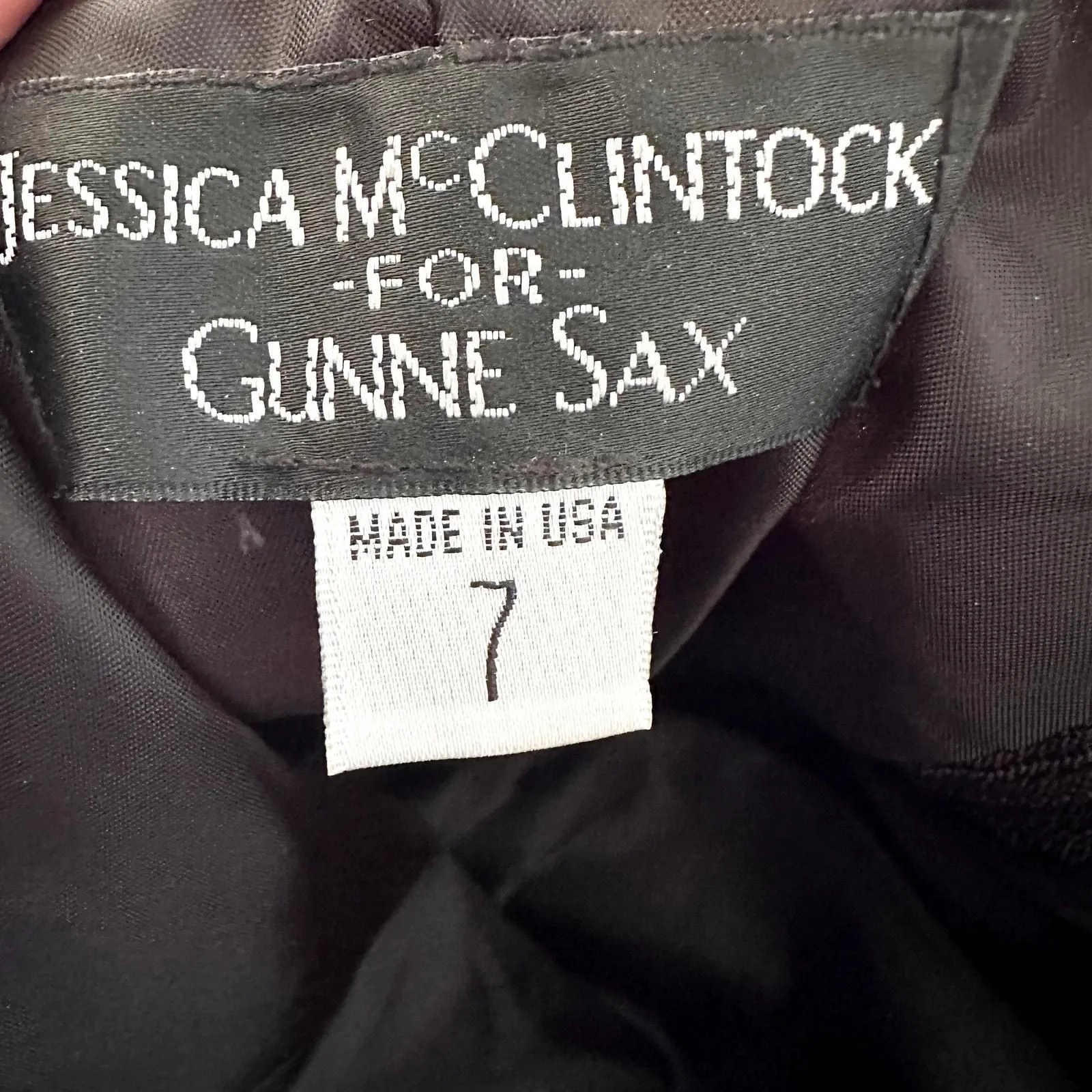 Jessica McClintock Gunne Sax Prom Dress Strapless Embellished Lace Gold Black 71