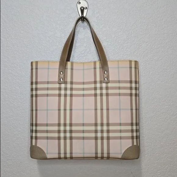 Product image for Burberry Pink House Check Tote Limited