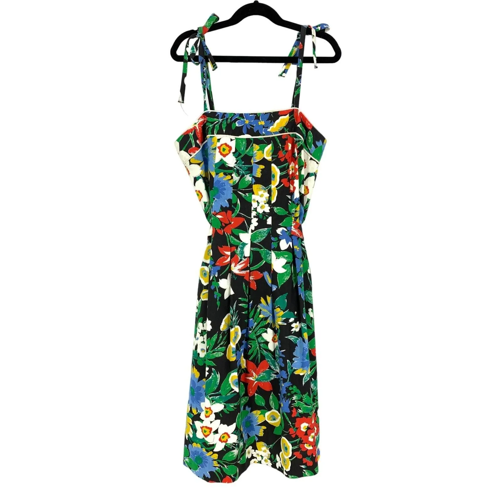 Vintage 70s Act I Dress Womens XXS Bold Floral Print Tie Straps A-Line   Whatnot: Shop, Sell, Connect