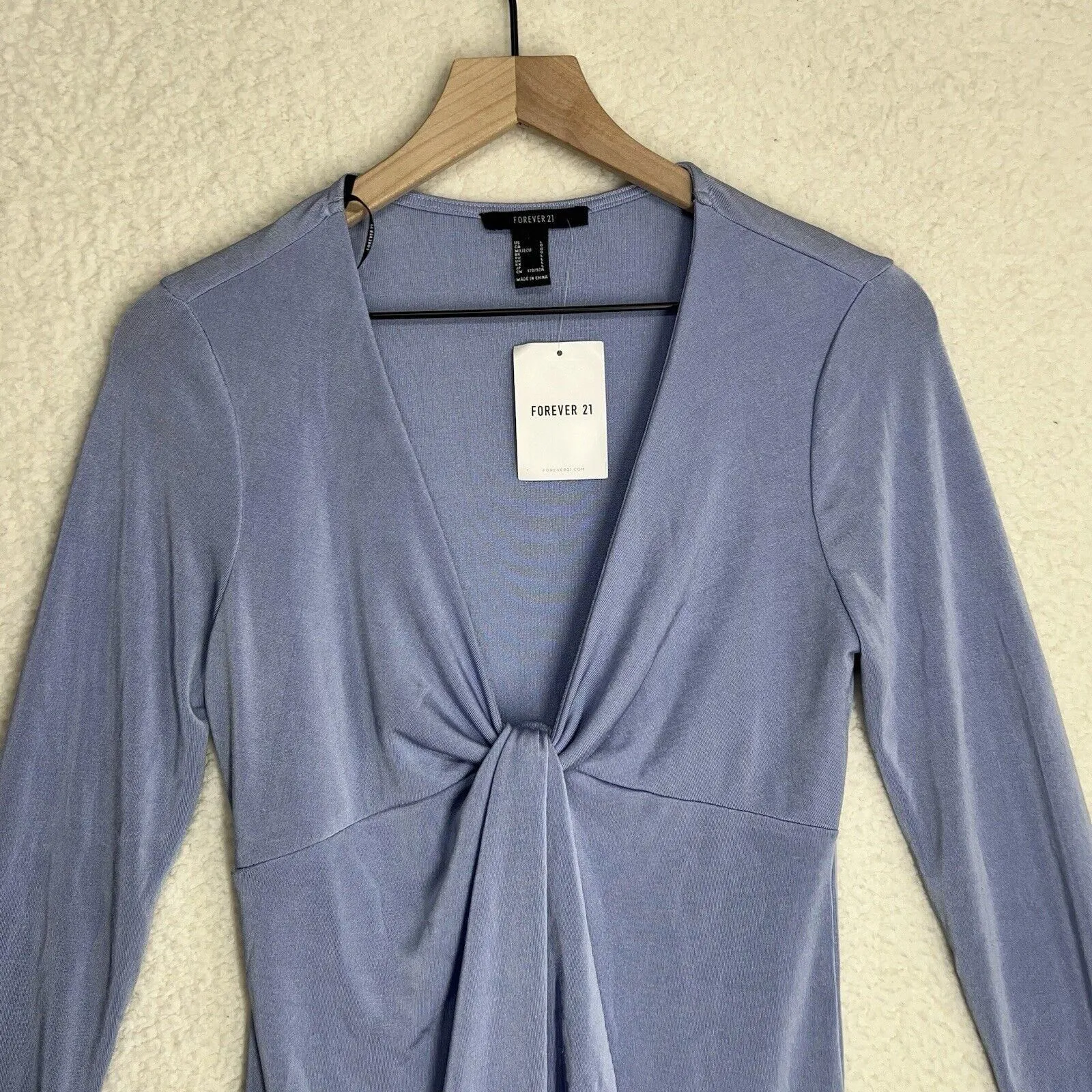 Forever 21 Womens Dress Large Blue V Neck Plunge Midi Stretch Casual Knit  New  Whatnot: Shop, Sell, Connect