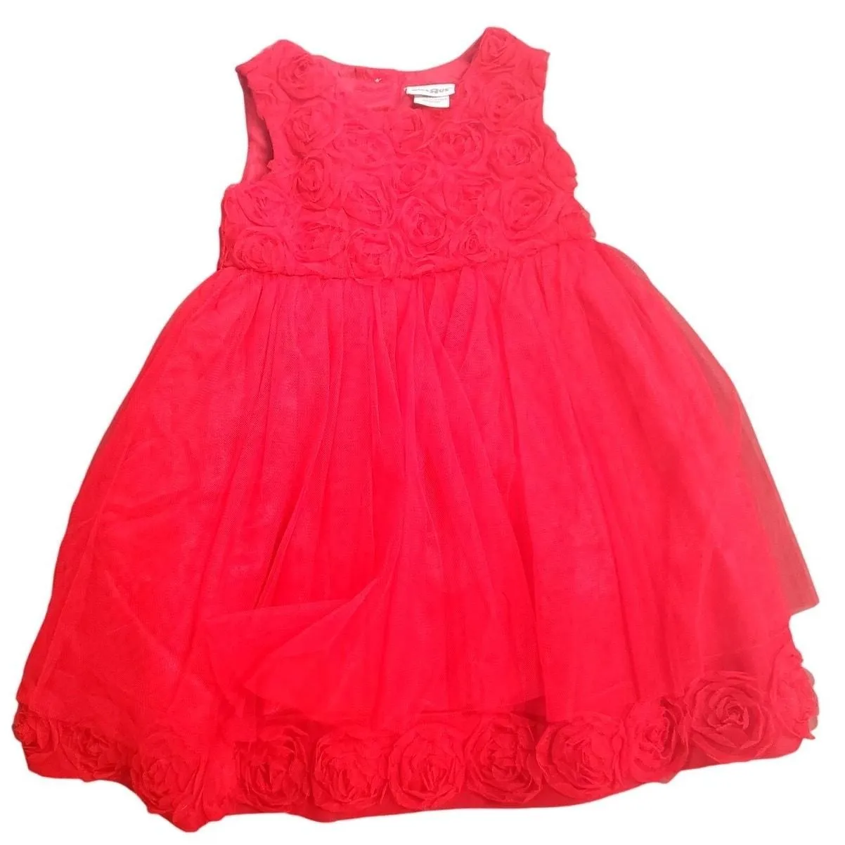 red dress size 3t Toddler Knit Smocked Red Dress