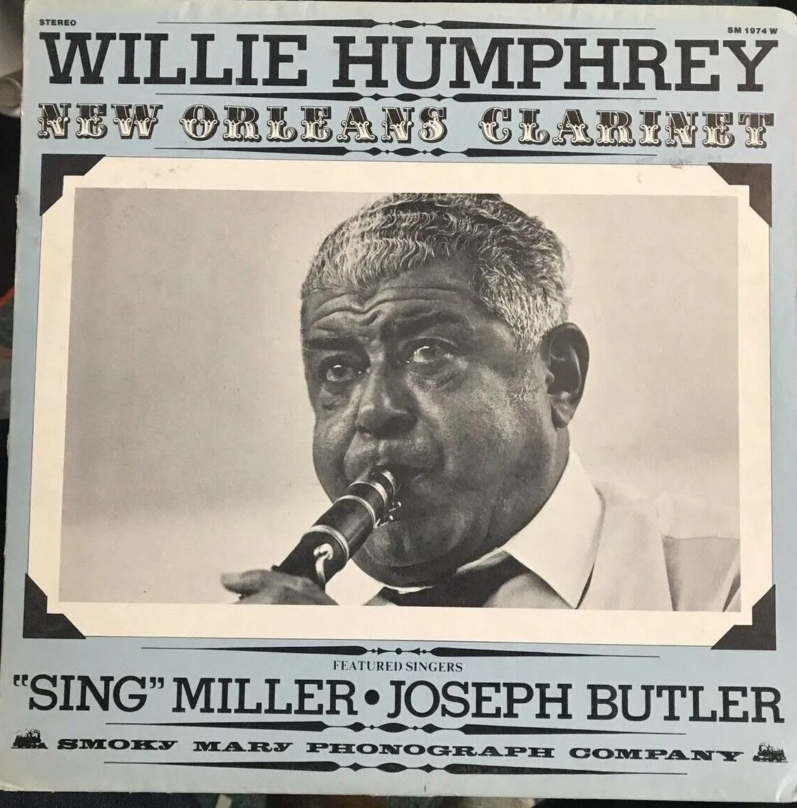 Product image for WILLIE HUMPHREY -New Orleans Clarinet- 1974 Smoky Mary Lp EX/EX