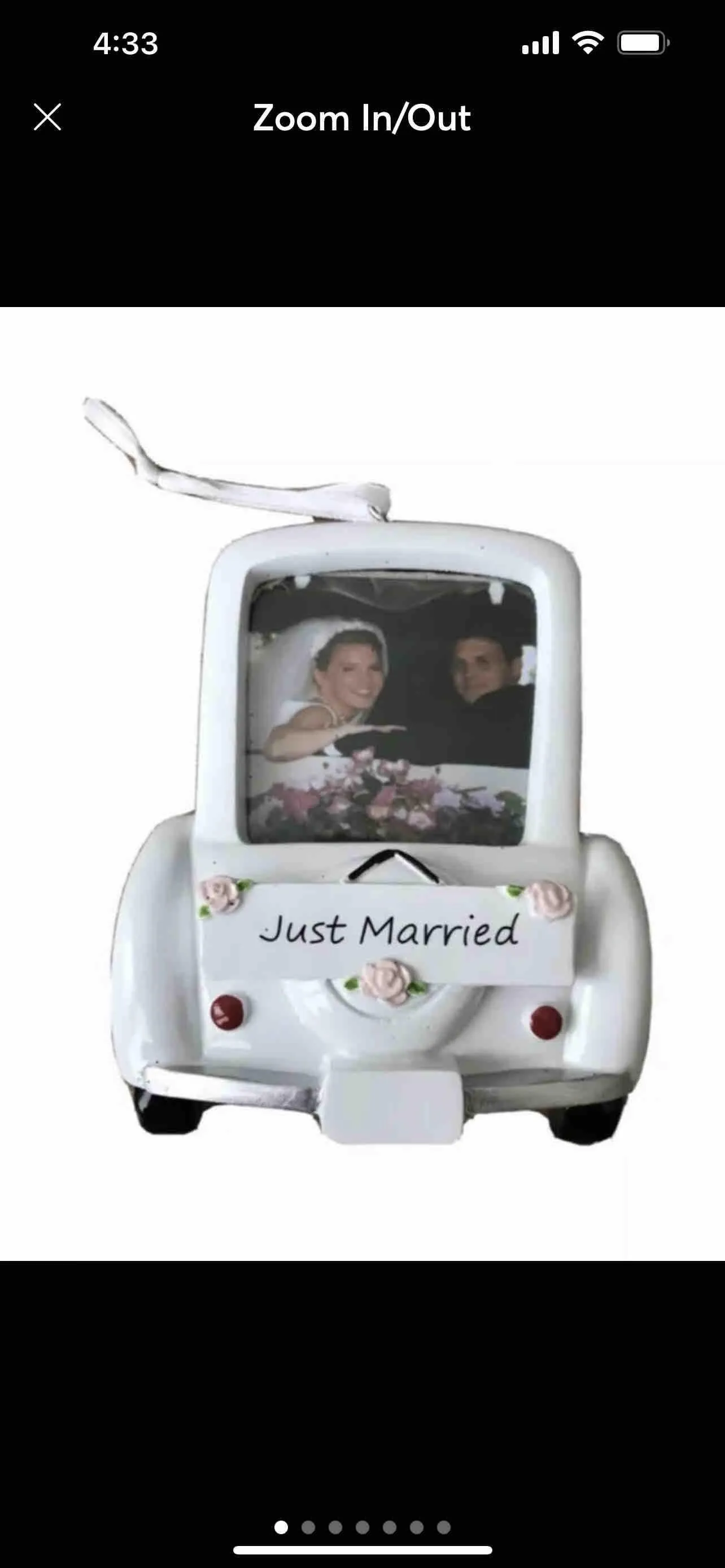 Product image for Just Married Christmas Frame Ornament