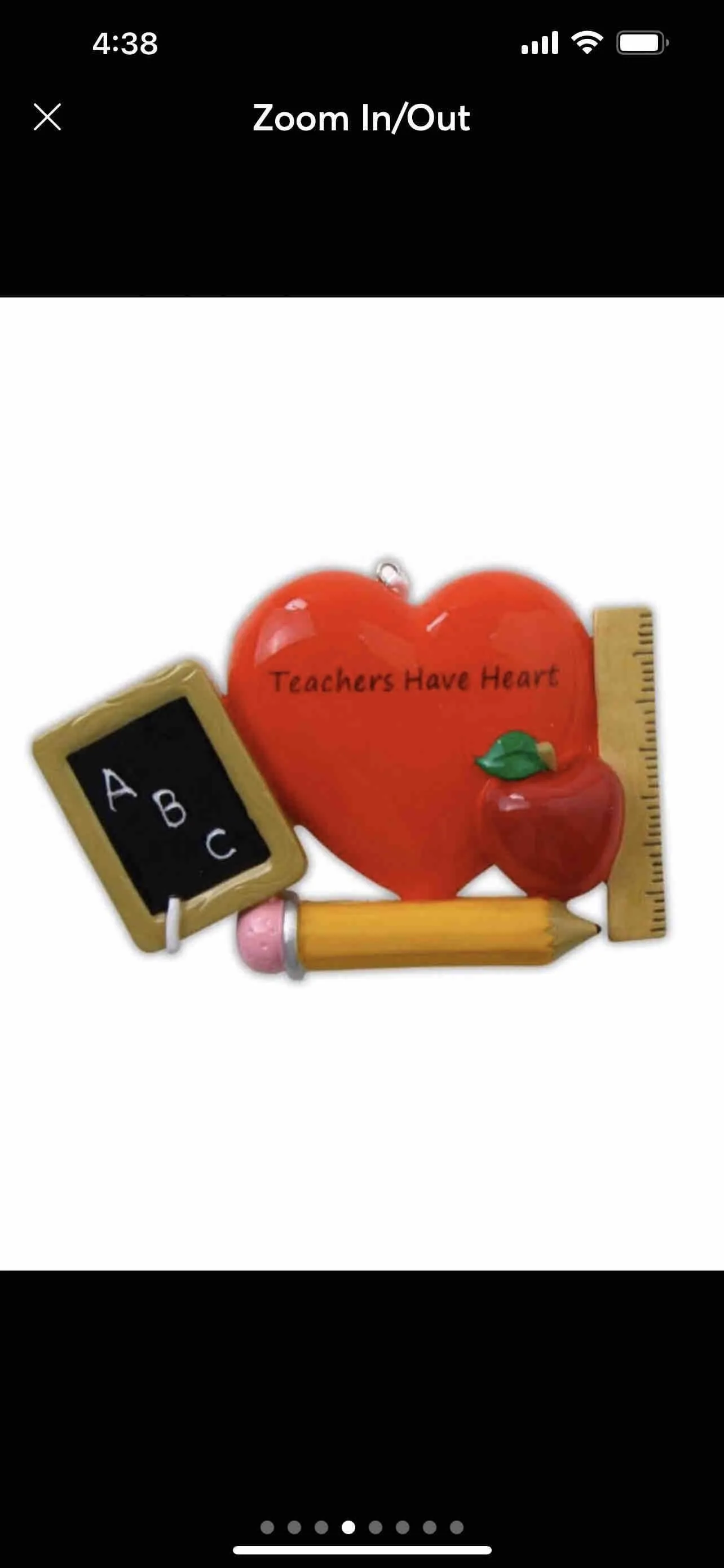 Product image for Teacher Apple Personalized Ornament