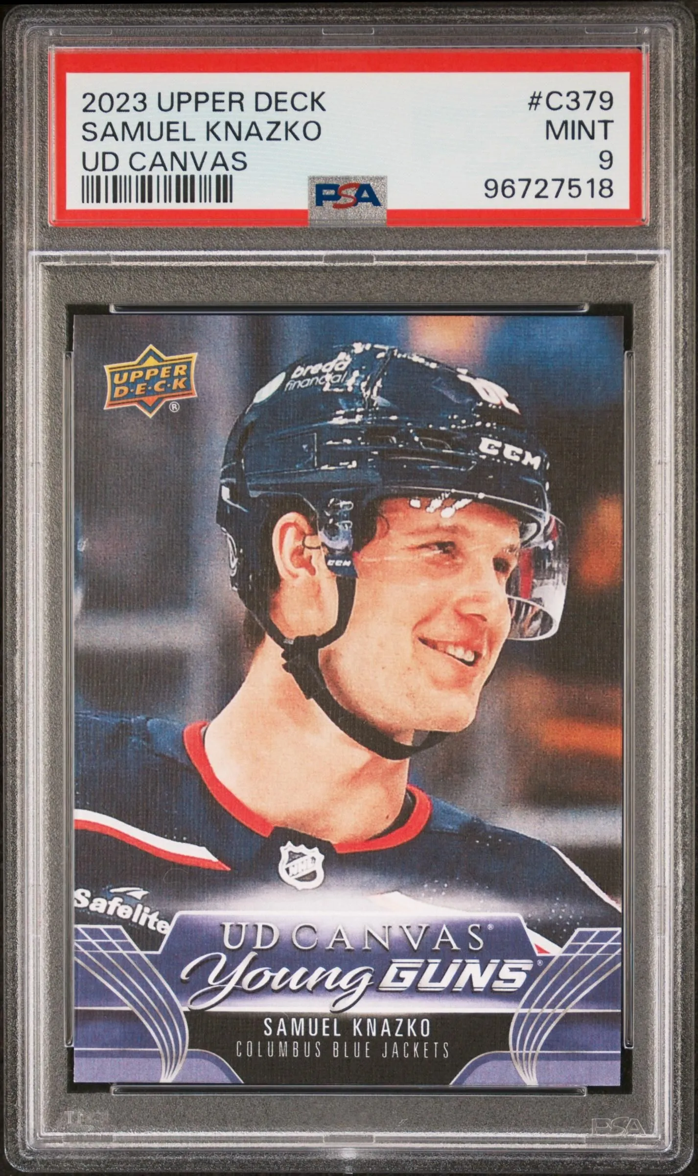 Product image for 2023 Upper Deck UD Canvas Samuel Knazko PSA 9