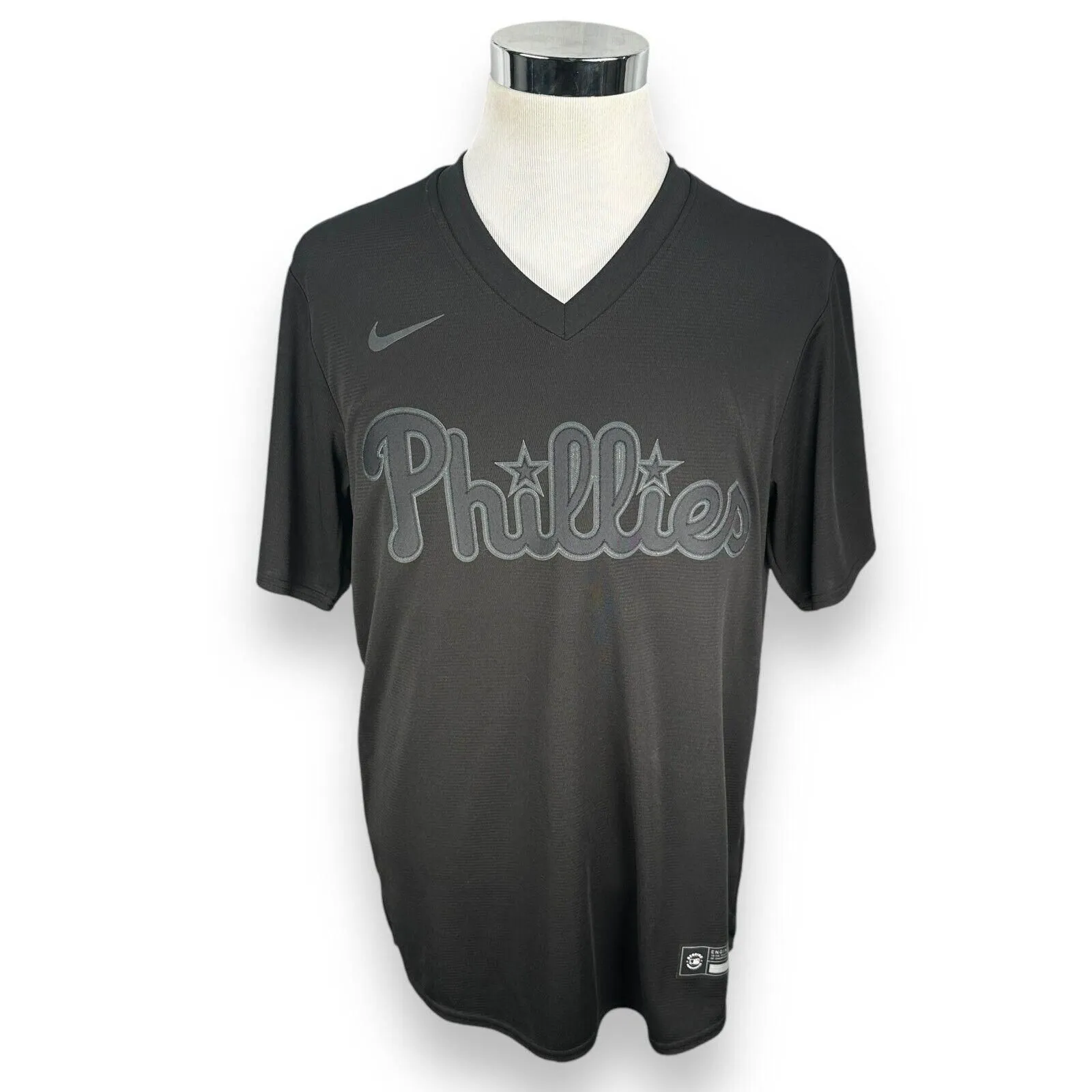 Product image for Nike Philadelphia Phillies Pitch Black Jersey Men’s Medium Blank Rare Sold Out