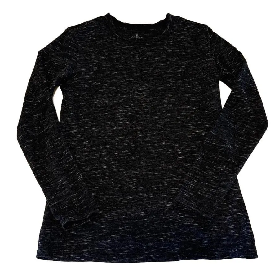 Product image for Cuddl Duds Spacedye Top M Women Black Loungewear Sleepwear Comfortwear