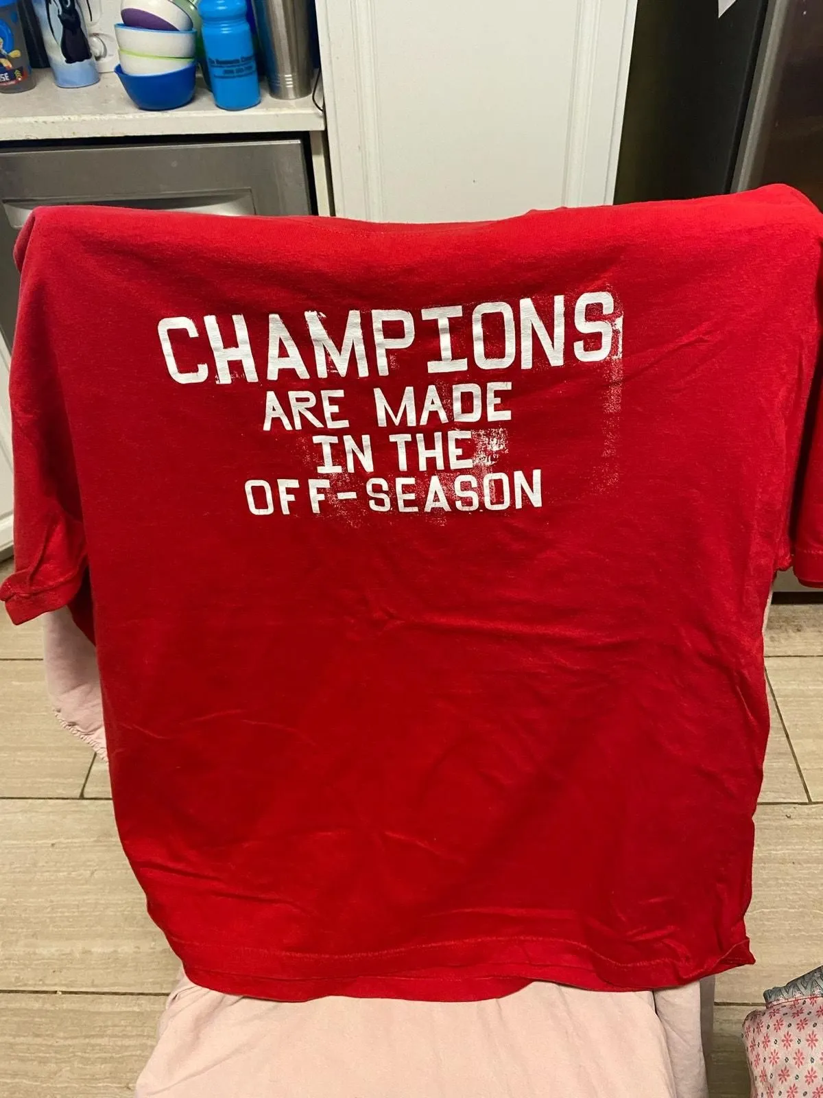 Product image for Champions Are Made In The Off-Season Adidas Shirt Size 2XL