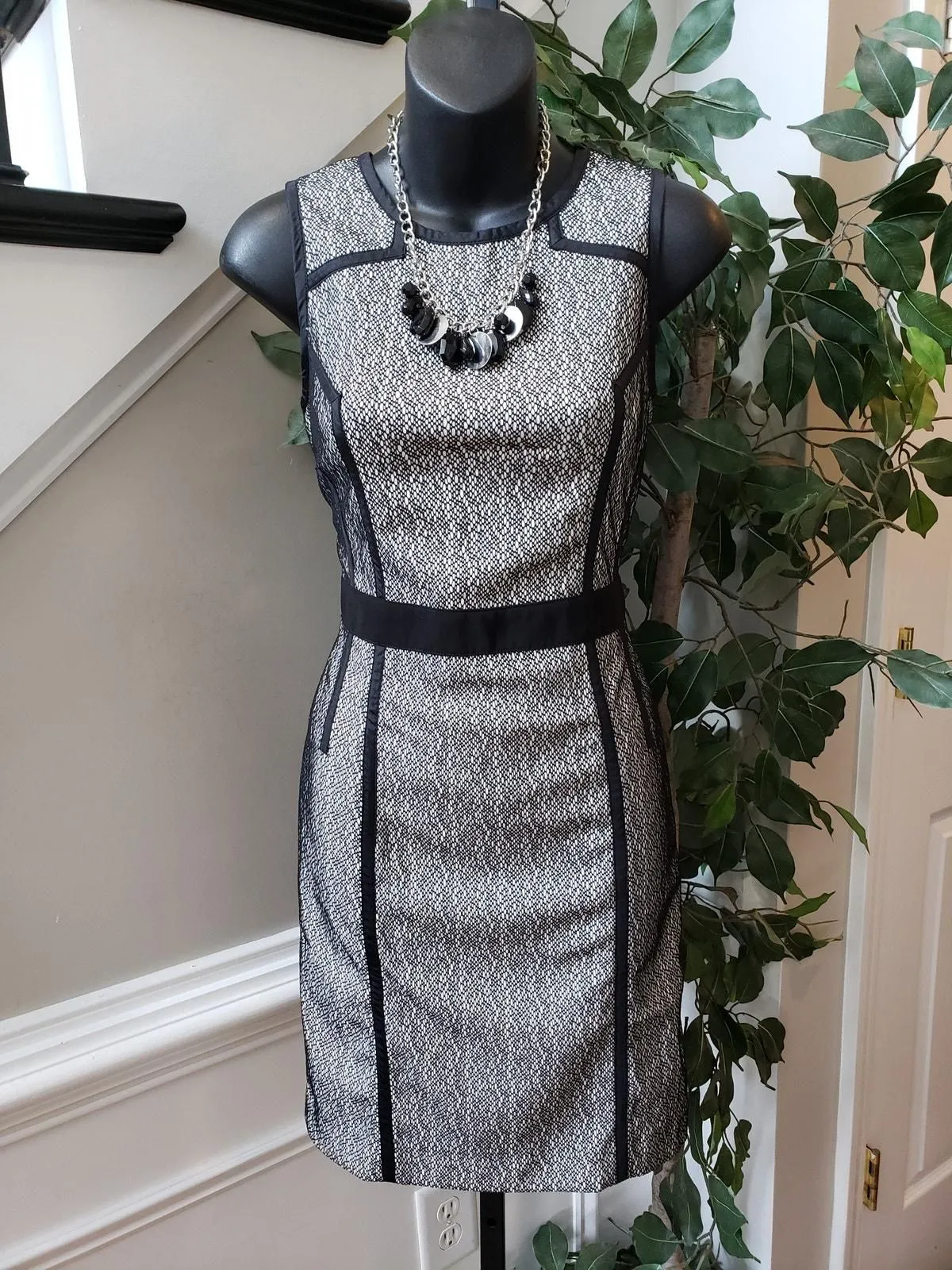 princess polly baby blue dress White and black stripes gradation dress Note that main image 1