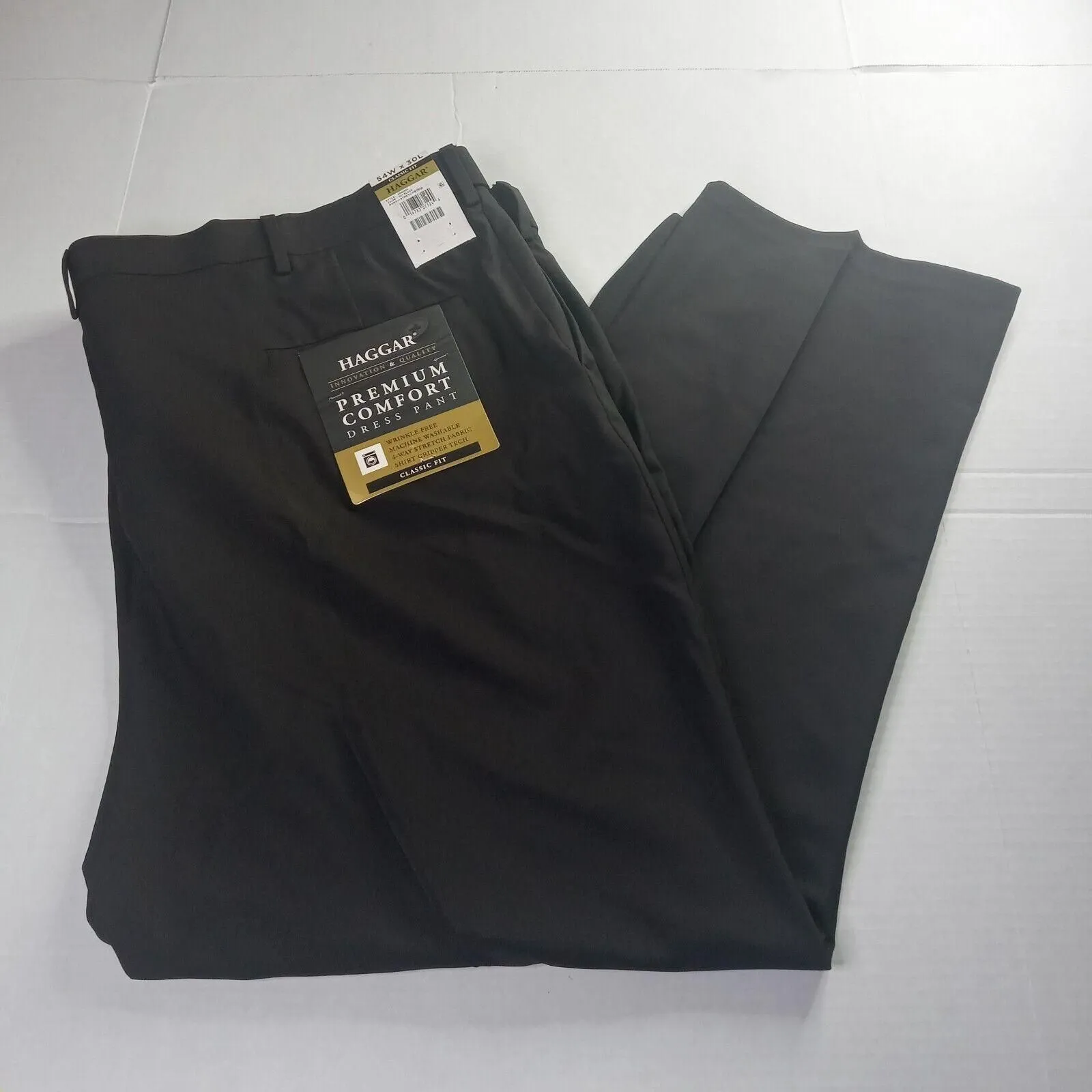 green emerald velvet dress Haggar Premium Comfort Tonal Plaid Dress Pants, Flat Front in Taupe main image 0