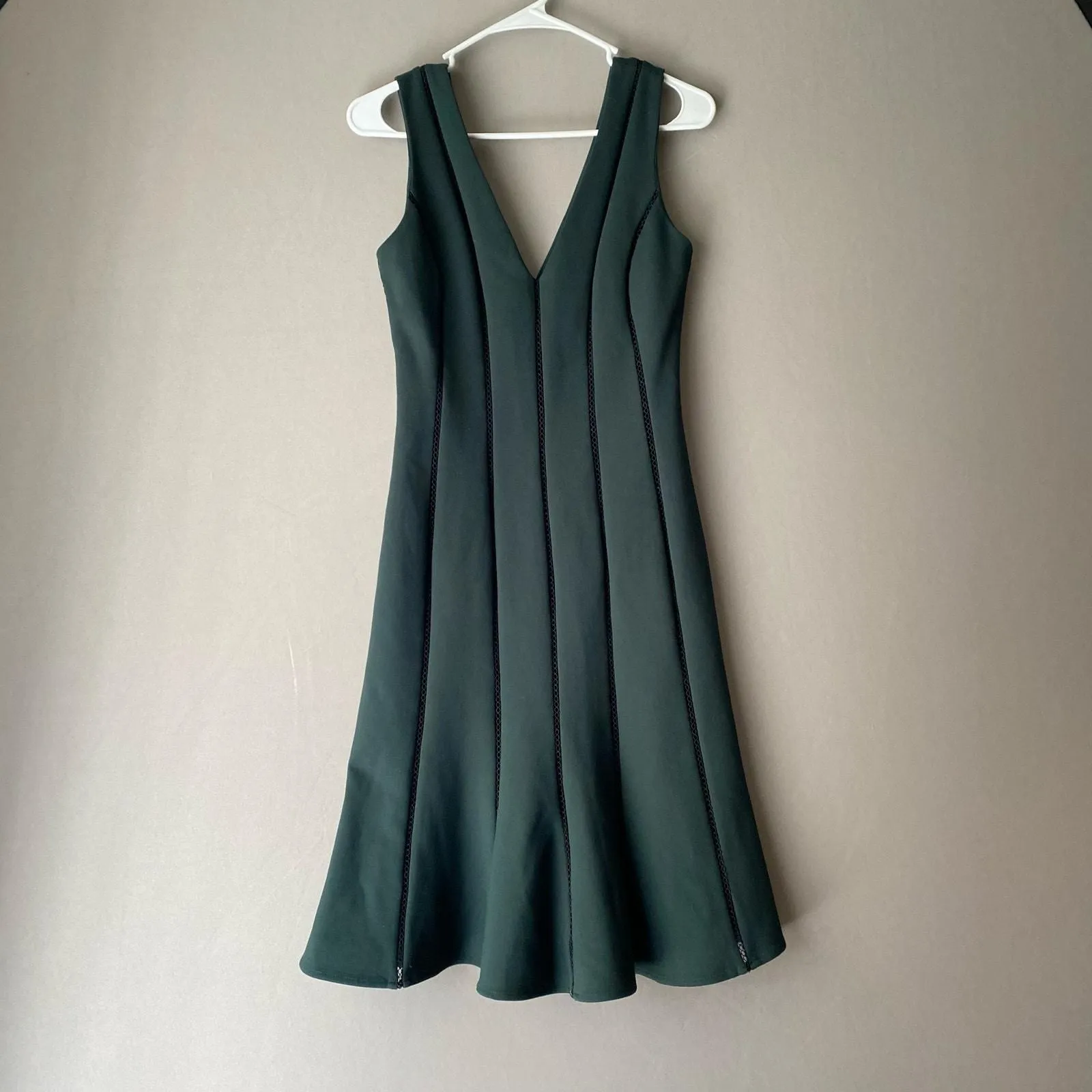 Adelyn Rae sz S Forrest green open mesh striped sheath dress  Whatnot:  Shop, Sell, Connect
