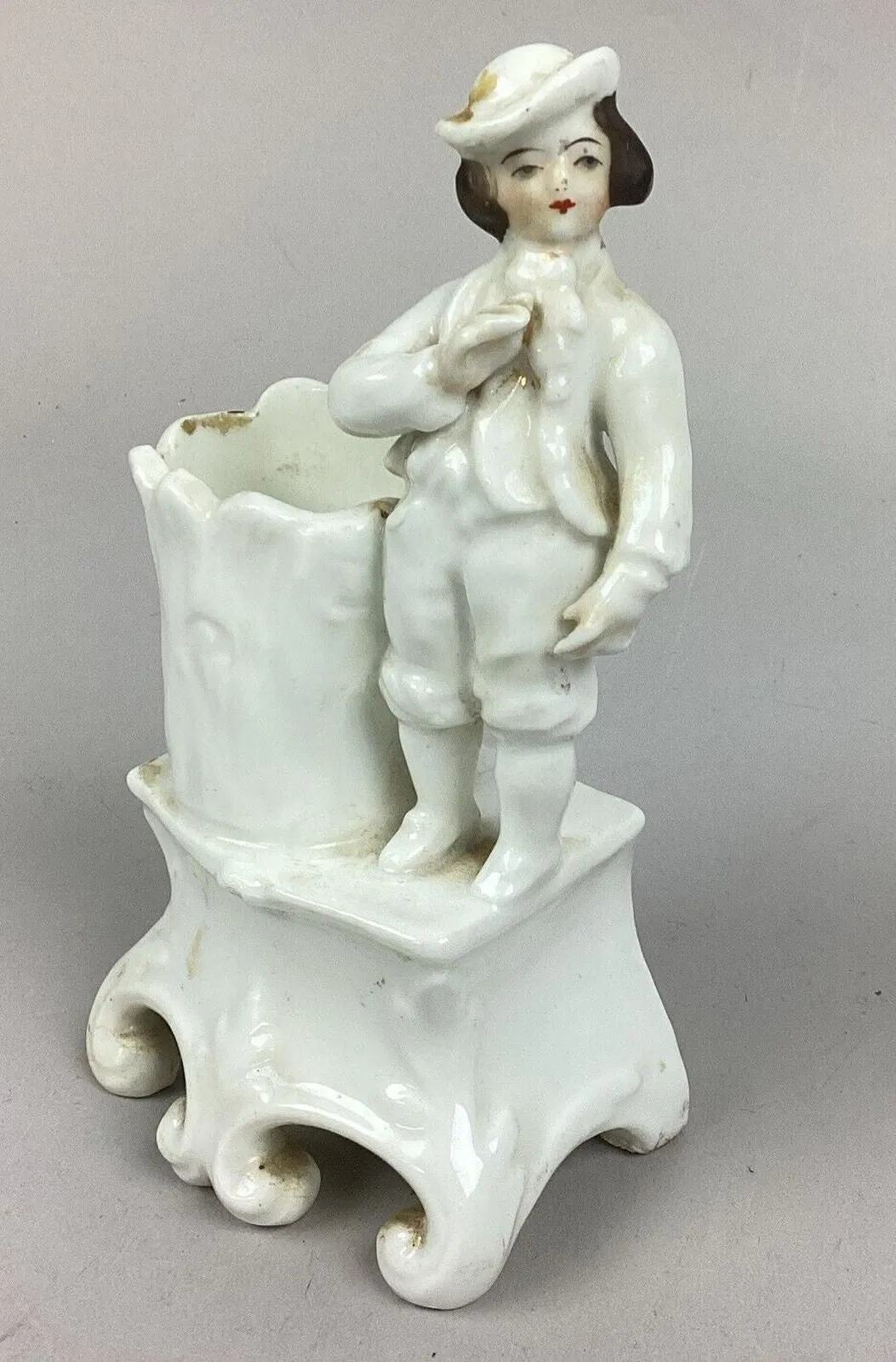 Product image for Antique Porcelain Figurine And Bud Vase