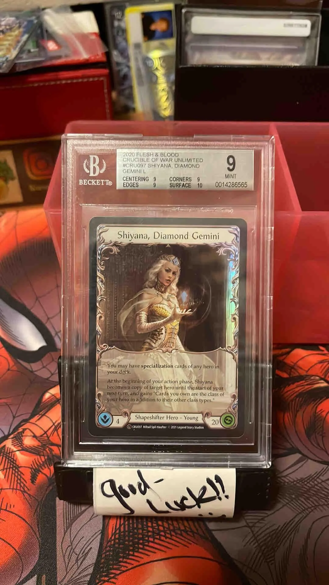 Product image for Shiyana, Diamond Gemini - Beckett 9- mint- Legandary from crucible Flesh and Blood