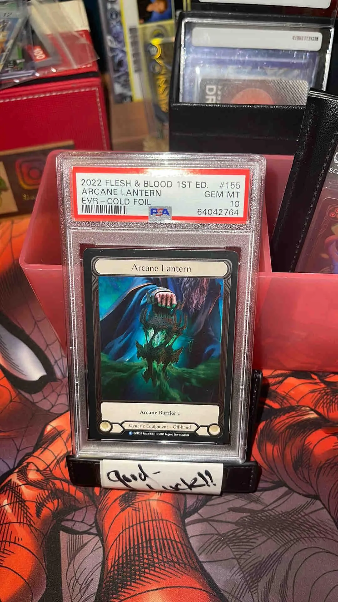 Product image for Arcane Lantern PSA 10 everfest cold foil-1st edition Flesh and Blood