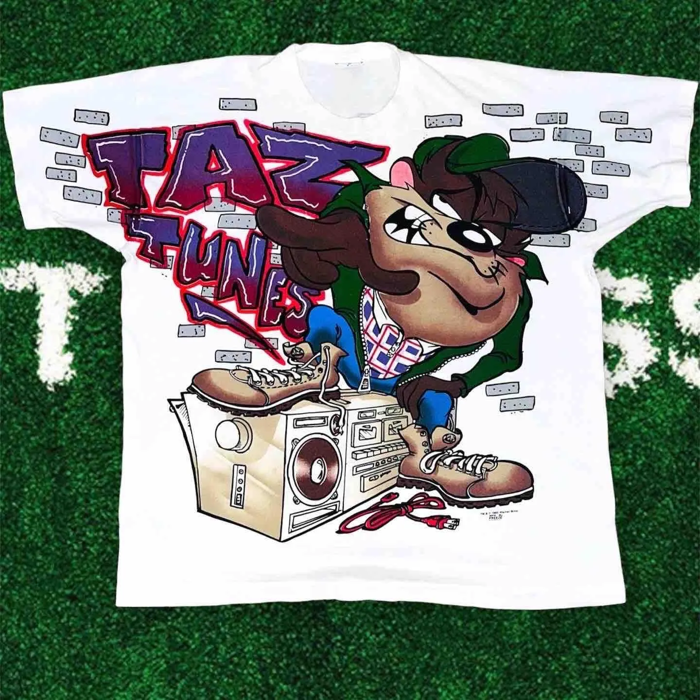 Product image for 1995 TAZMANIAN DEVIL 🌪️ ”TAZ TUNEZ 🎛️ “ AOP