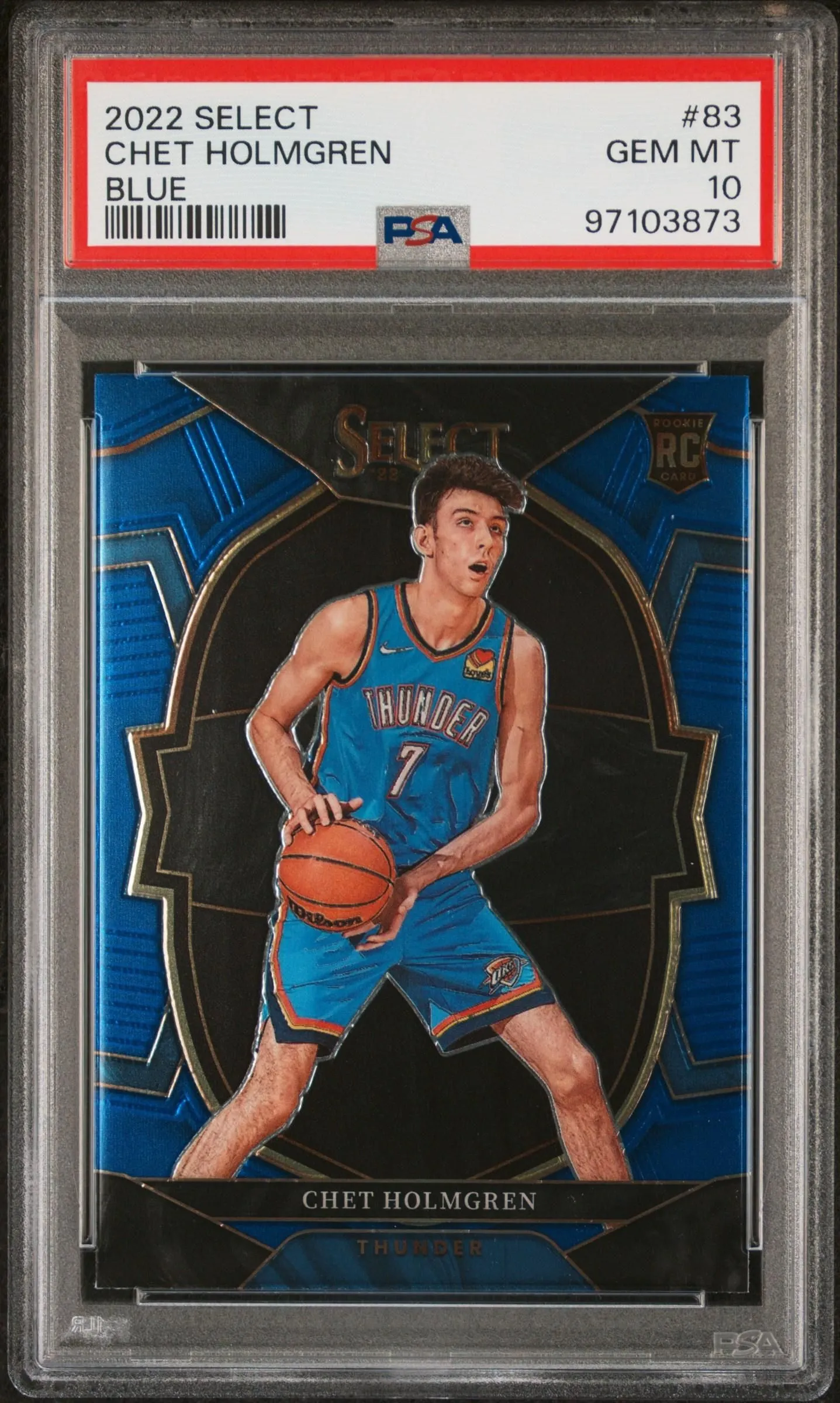 Product image for 2022 Panini Select Chet Holmgren #83 PSA 10