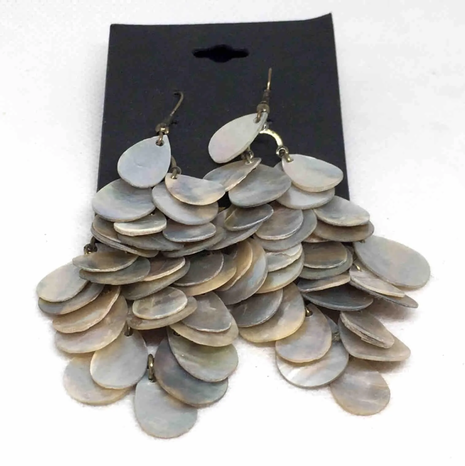 Product image for #22. ZAD Abalone Dangly Earrings, Wires, NOC