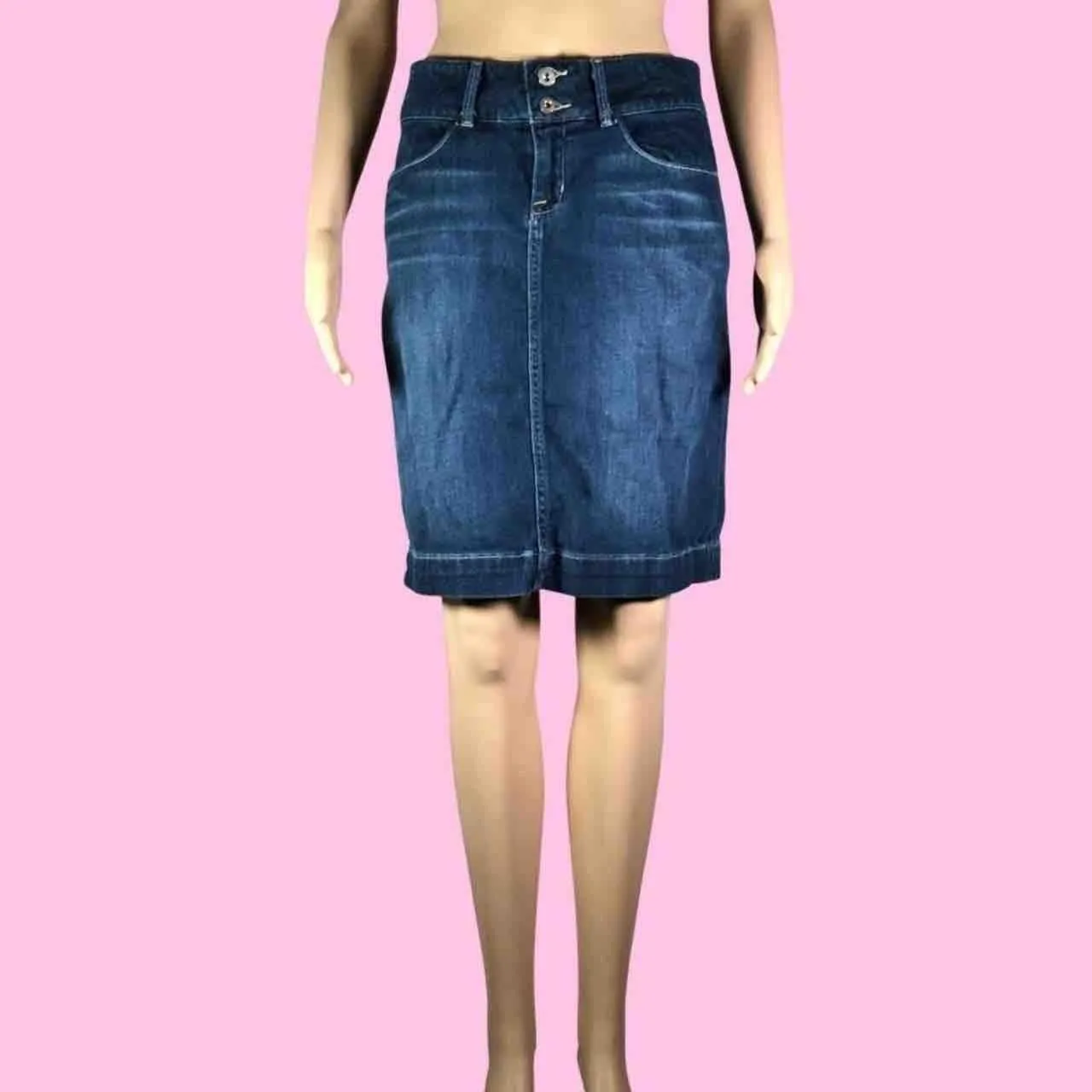 Product image for The “Ferne” Skirt - Banana Republic Multiple Button Jean Skirt Size 4