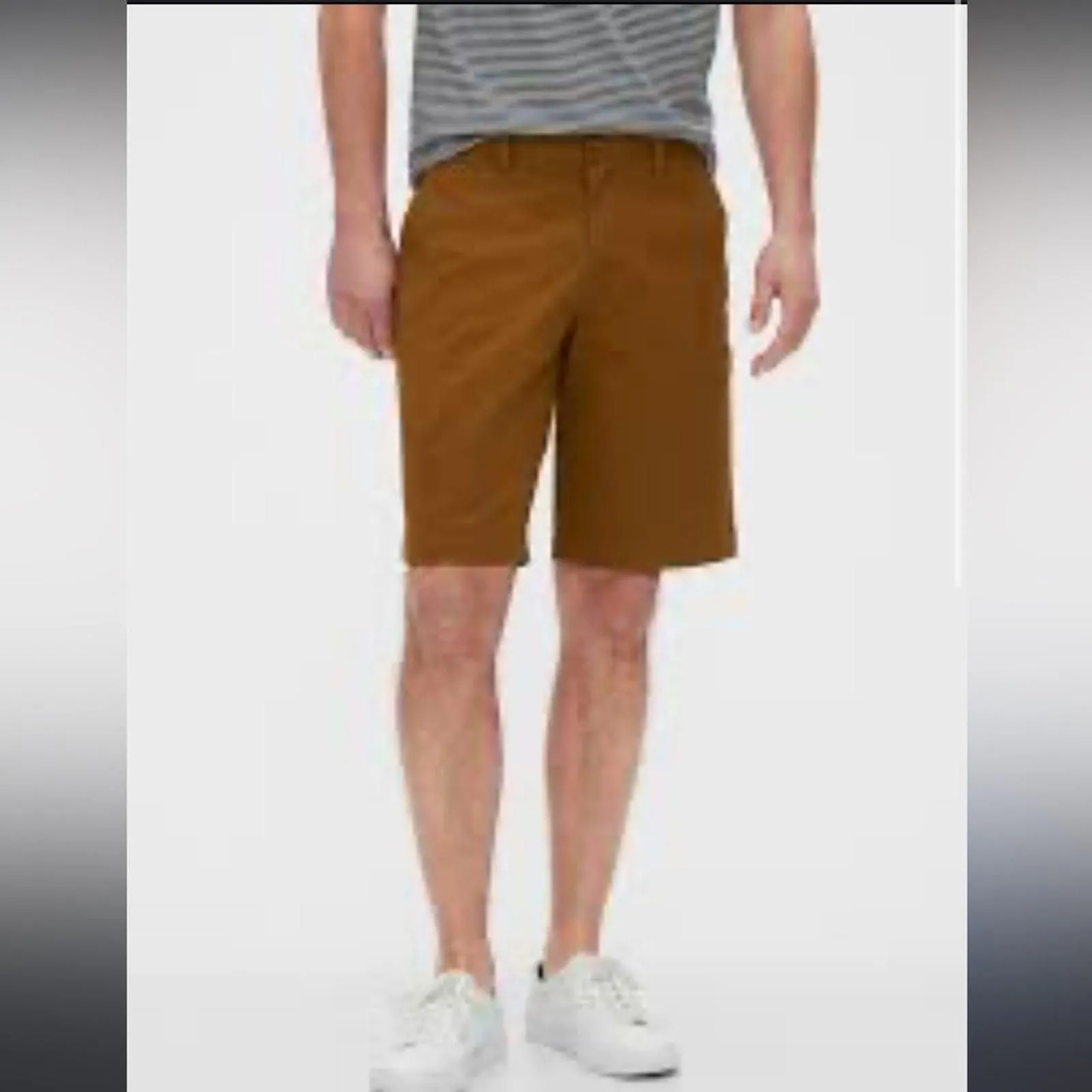 Product image for Banana Republic Men’s 11" Emerson Straight Fit Stretch Shorts Brown Size 35 NWT