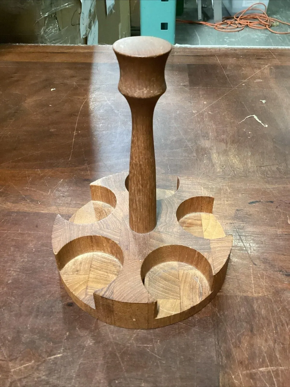 Product image for Vintage Wooden Teak Spice Rack - 7”