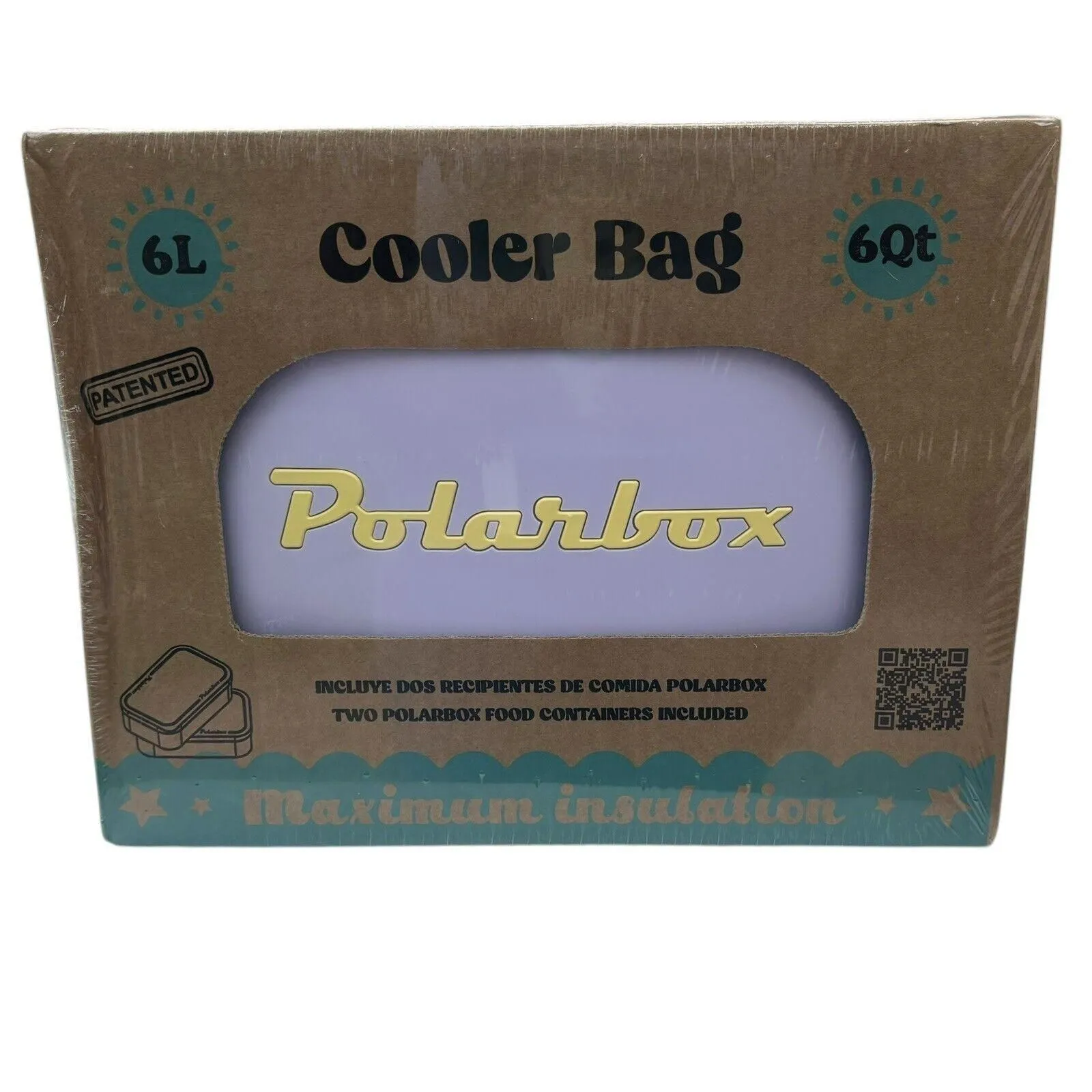 Product image for Polarbox 6 QT Retro Cooler Bag with Food Storage Containers NWT $130 MSRP Sealed