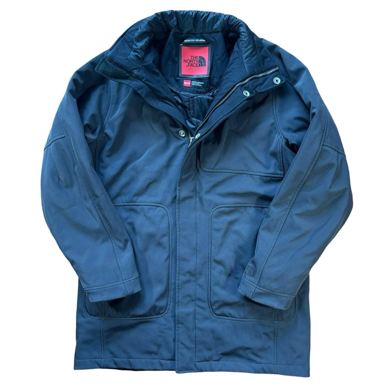 Product image for The North Face Windstopper Primaloft Insulated Coat Windbreaker Jacket Black M