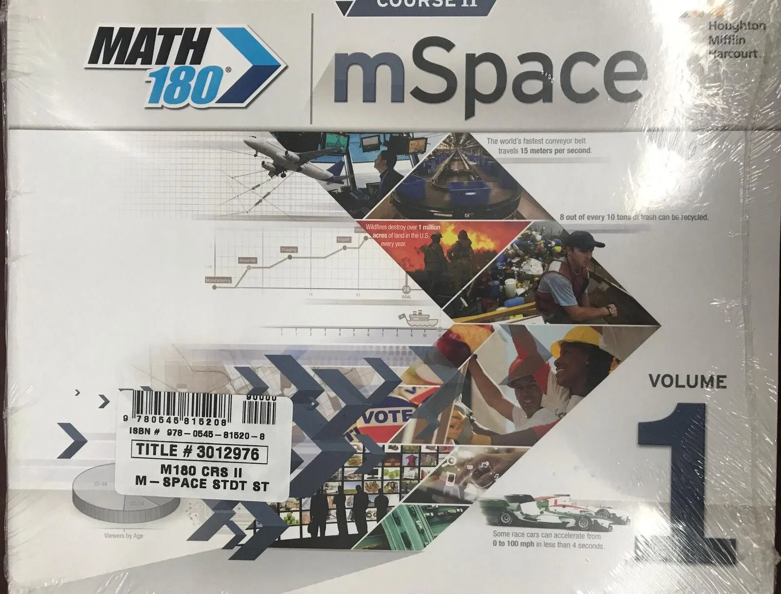Product image for Math 180 mSpace Course II (2) Volumes 1 & 2 Paperback SEALED Brand New