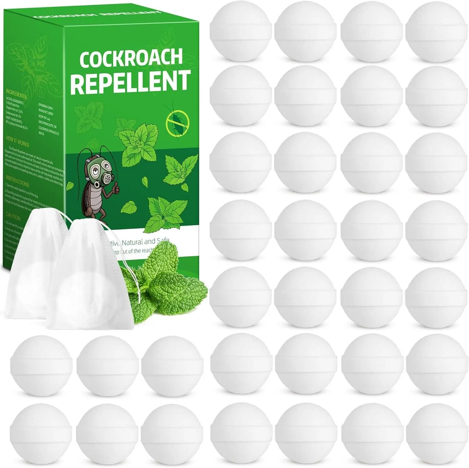 Product image for 36 Pack Powerful Cockroach Repellent for Indoor and Outdoor