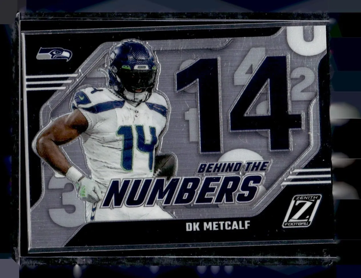 Product image for 2023 Panini Zenith #8 DK Metcalf Behind the Numbers Seattle Seahawks