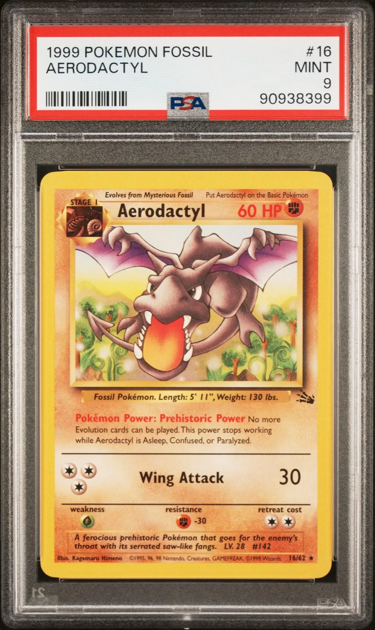 Product image for PokéMon TCG Aerodactyl #16 PSA 9