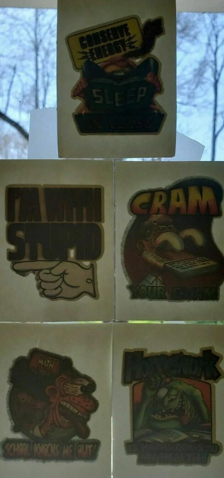 Product image for Vintage 1970's Screamin Gleamin Glitter Iron-Ons Donruss New Old Stock Set # 4