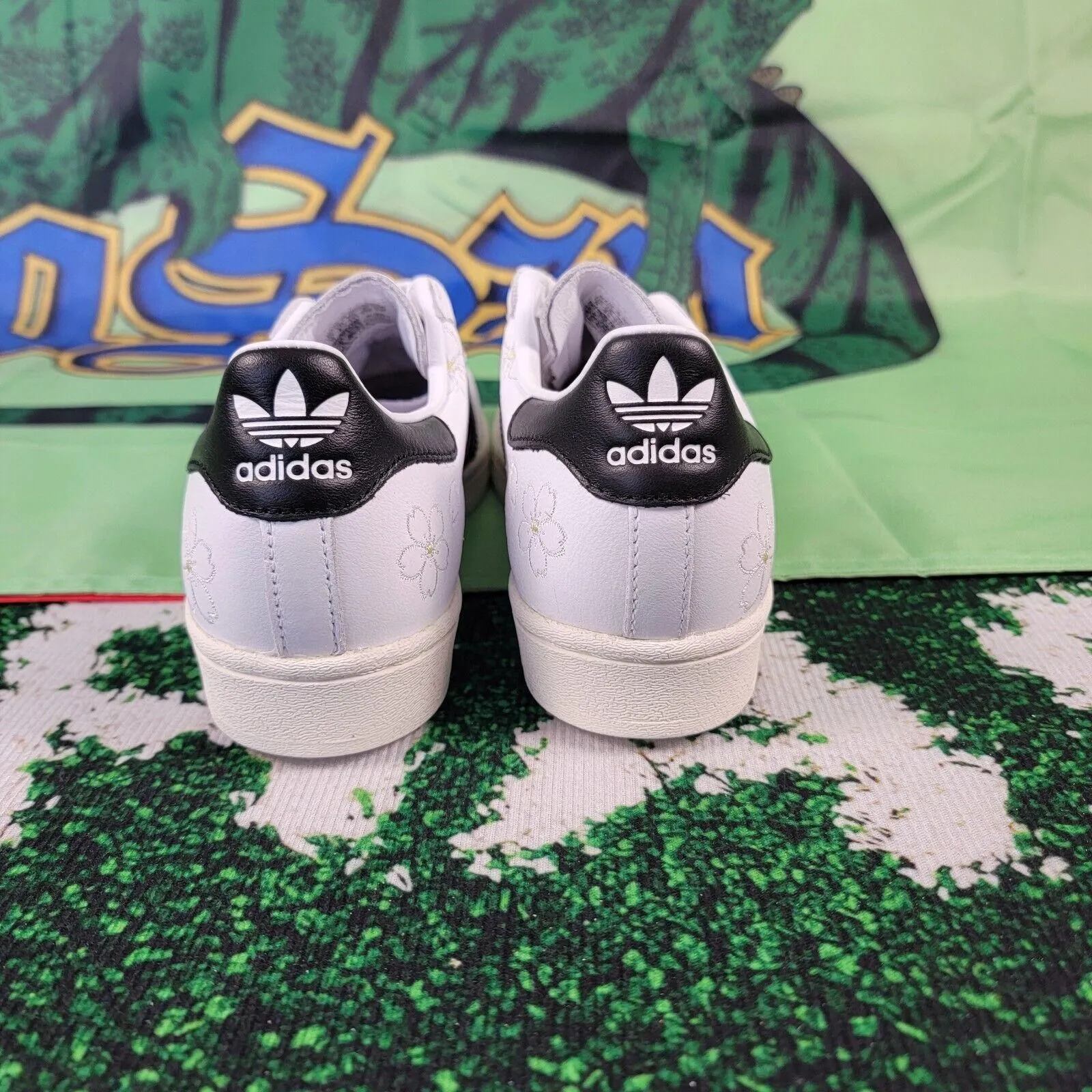 adidas gazelle silver green womens Adidas Kids Pre-School Originals Superstar Shoes in Black/White, Size 11 main image 0